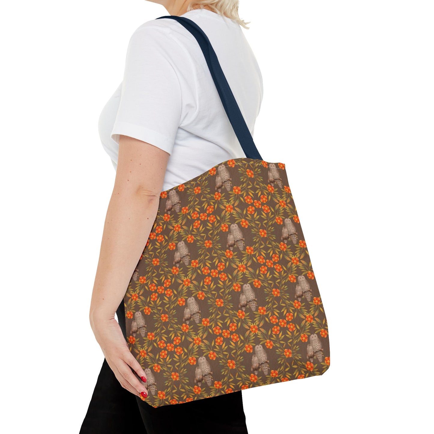 Owls and Flowering Vines Tote Bag