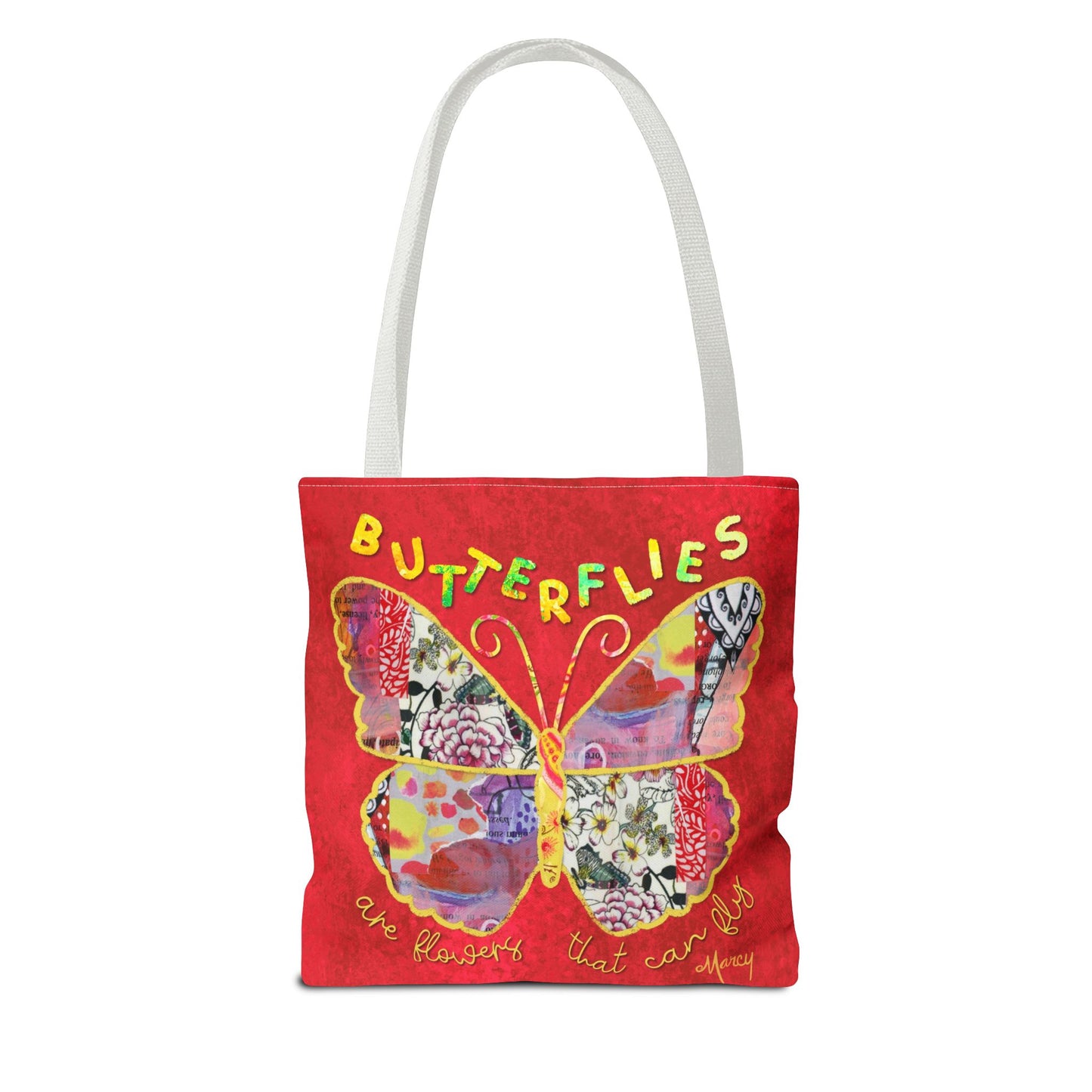 Boho Butterfly Collage Tote Bag