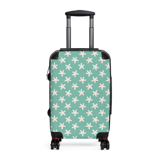 Starfish on Sea Green Hardside Spinner Suitcase