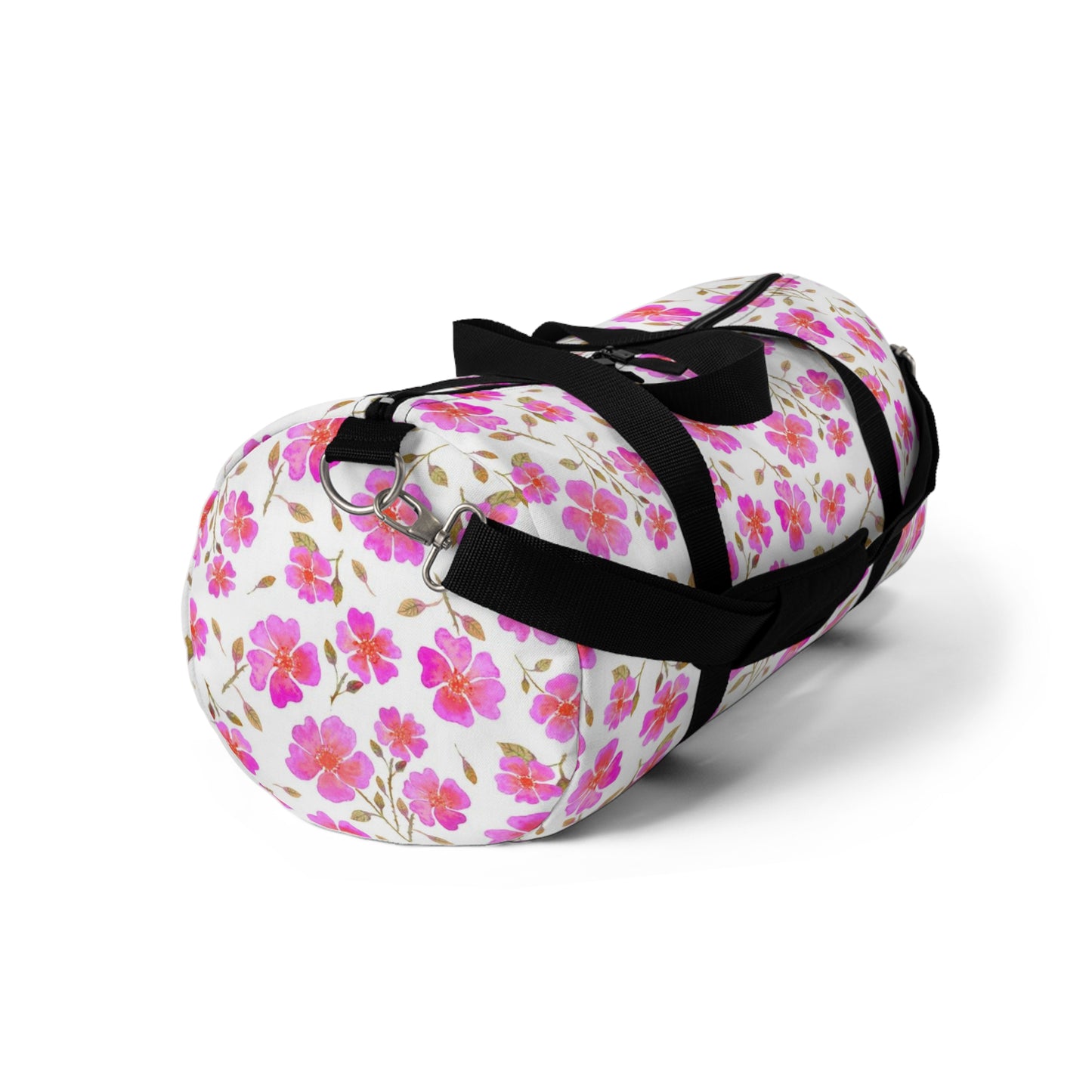 Hot Pink Wild Roses Duffel Bag