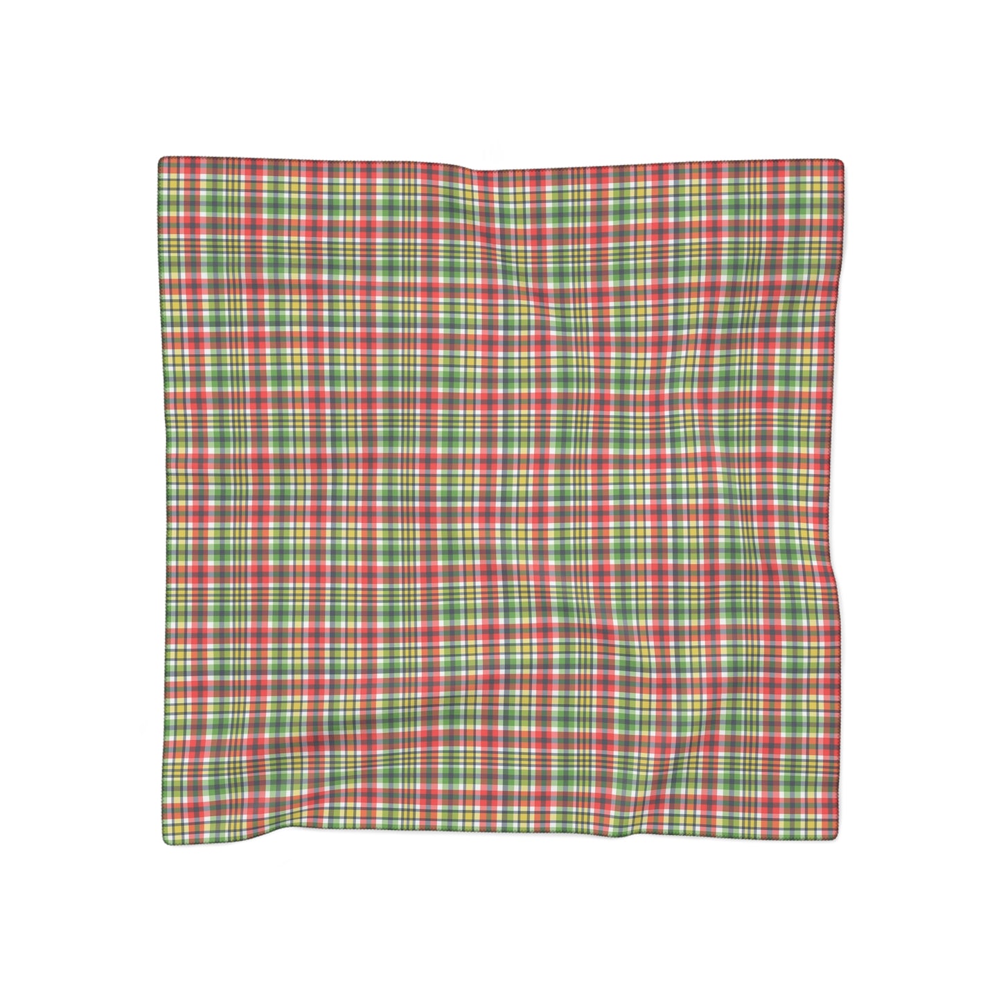 Very Merry Plaid Square Poly Scarf