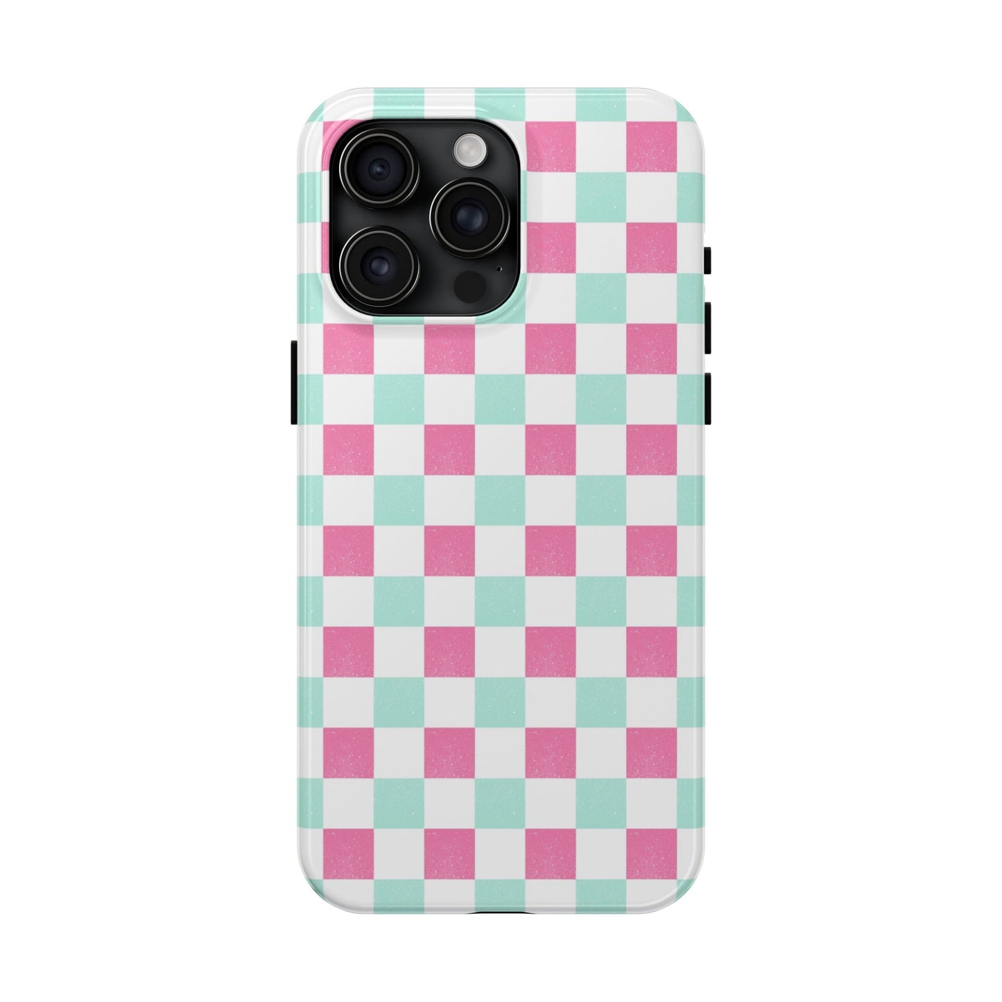 Pastel Christmas Checks Tough Phone Cases