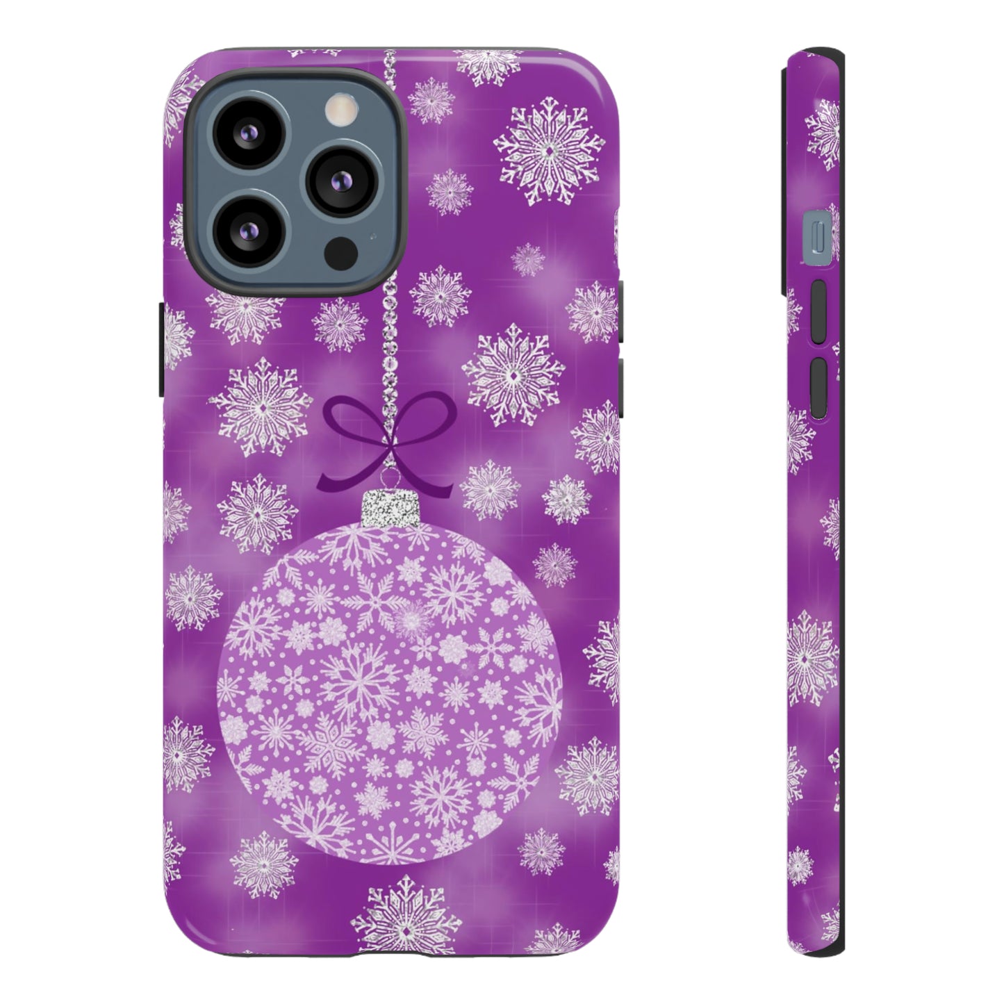 Glittering Snowflake Bauble in Purples Tough Cases