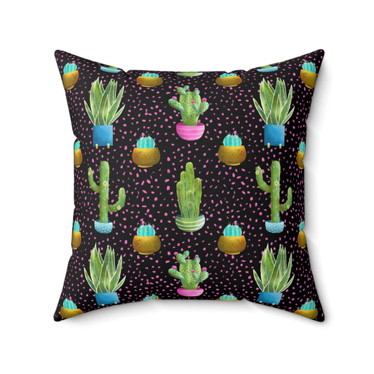 Frida Cactus Spun Polyester Square Pillow