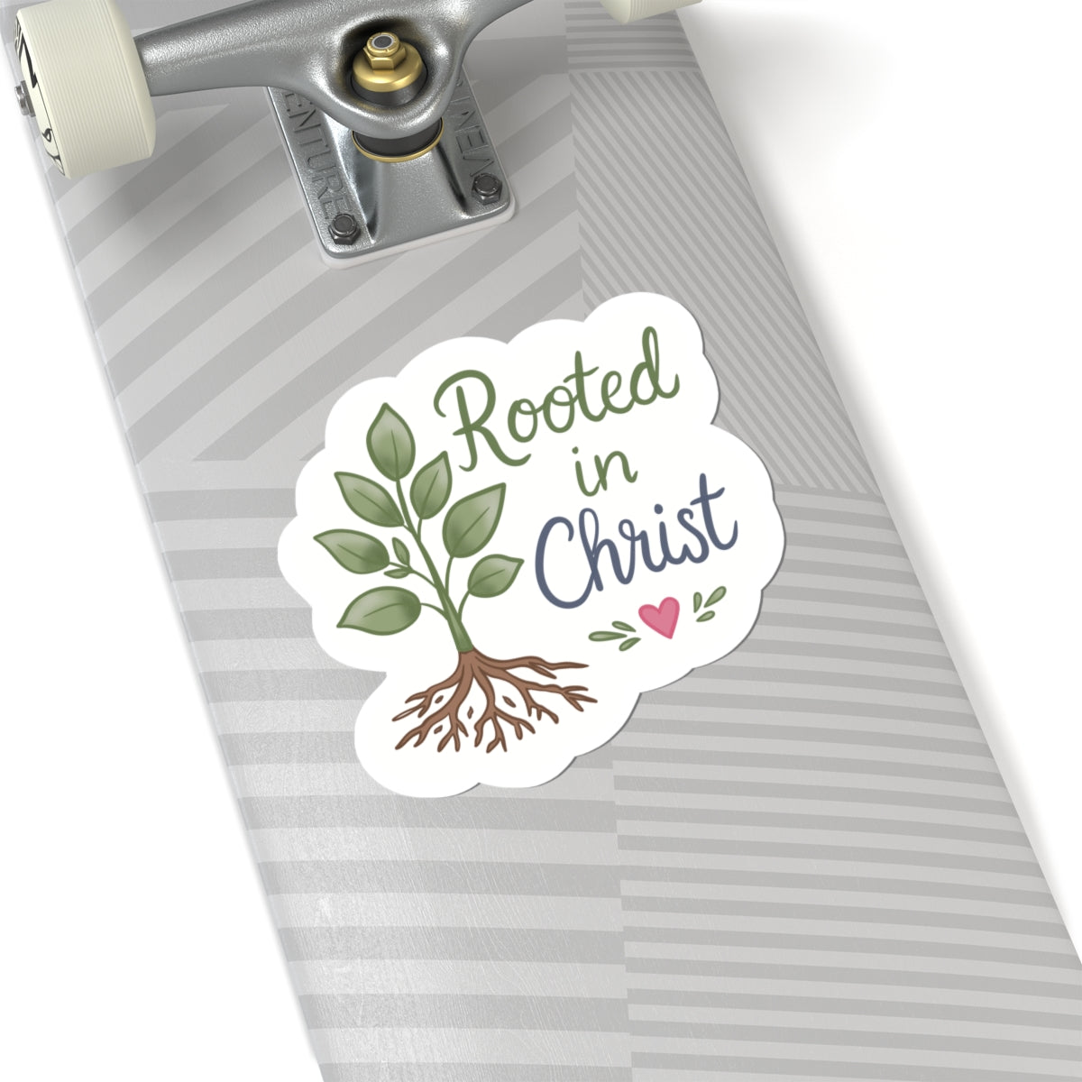 Rooted in Christ Sticker — Faith-Based Plant Sticker for Laptops, Bibles, Journals
