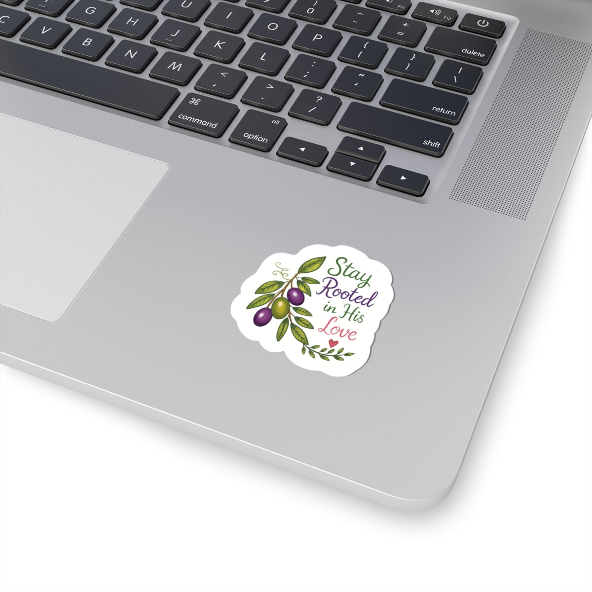 Stay Rooted in His Love Sticker — Faith-Based Olive Branch Kiss-Cut Sticker