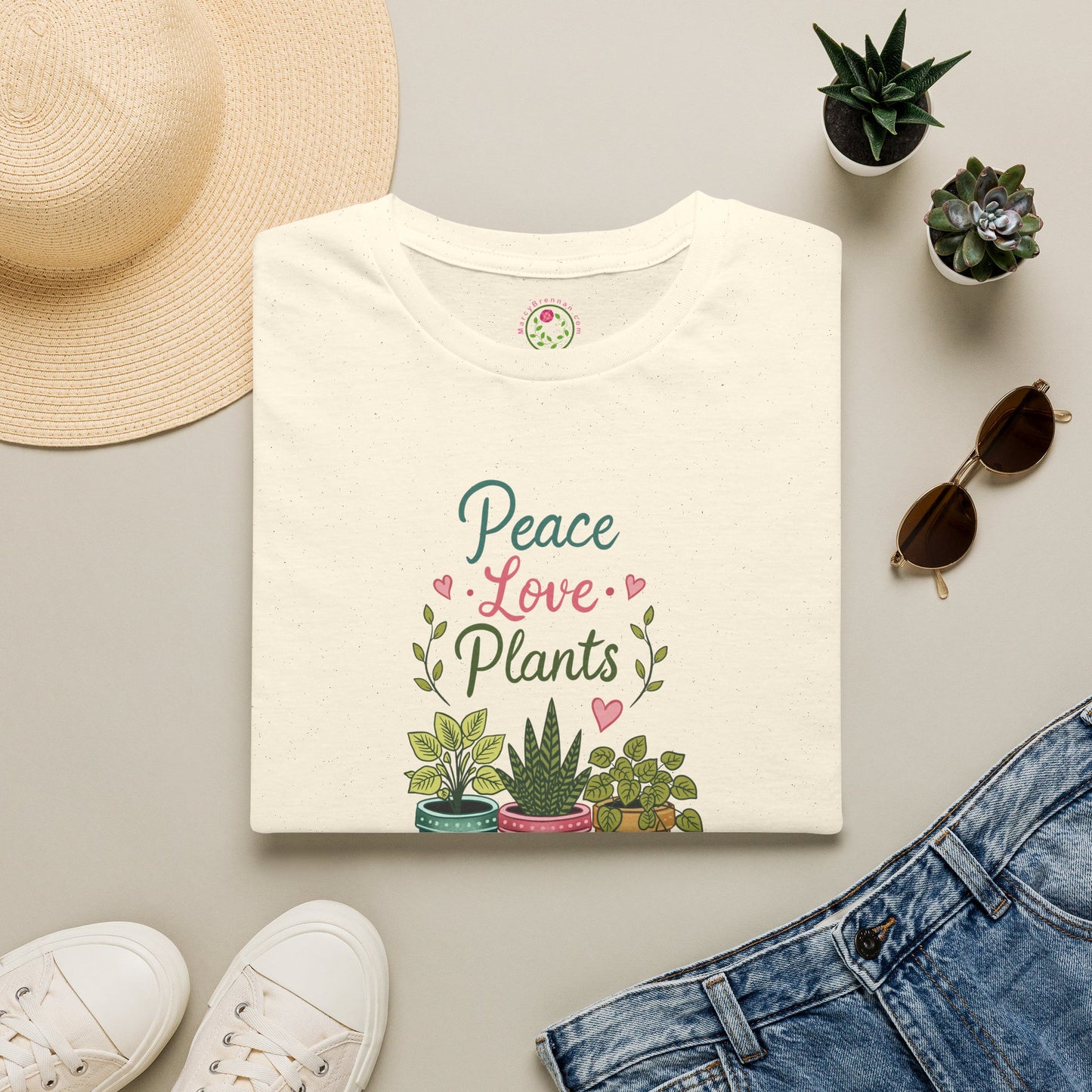 Peace Love Plants T-Shirt — Cute Plant Lover Graphic Tee
