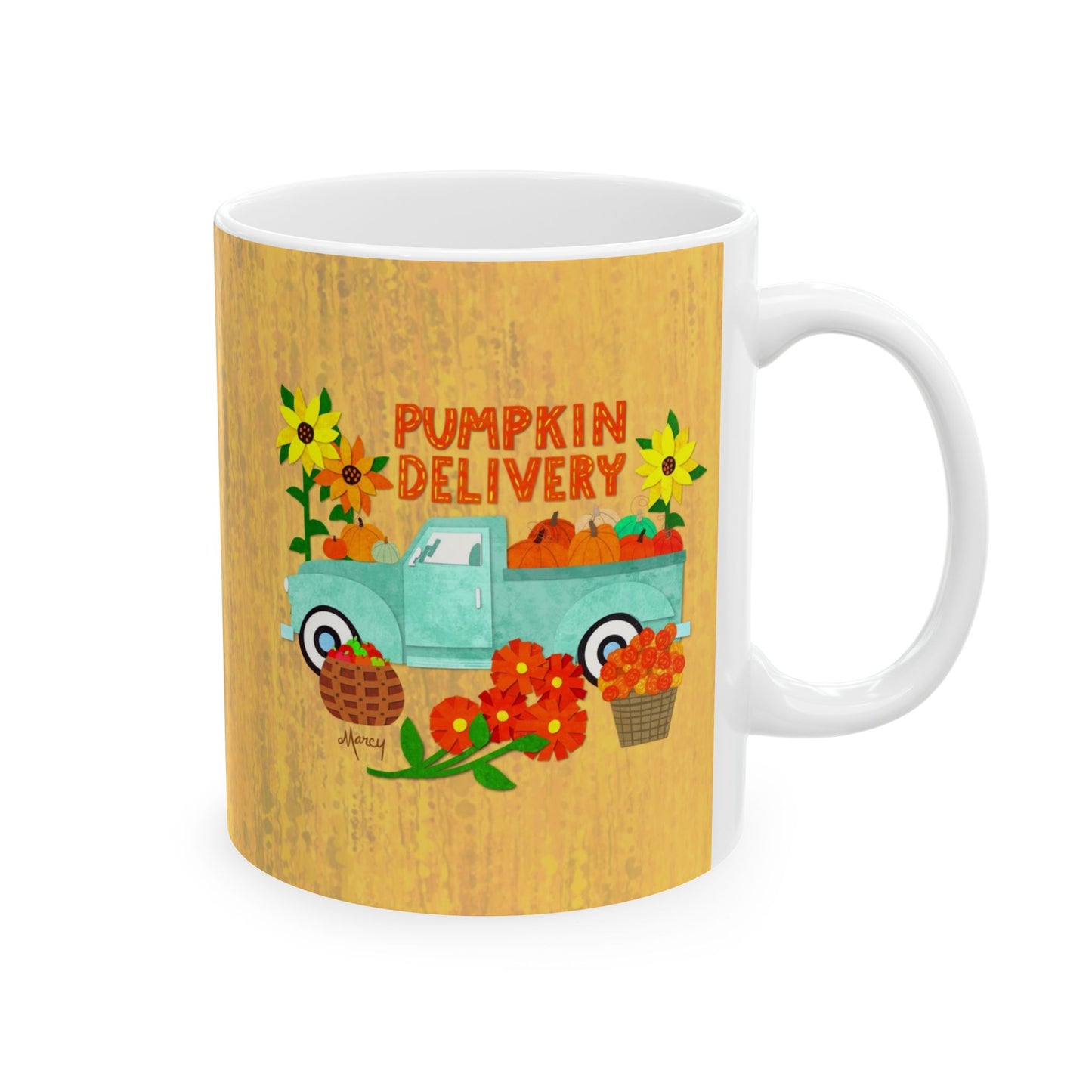 Pumpkin Delivery Collage Ceramic Mug 11oz & 15oz