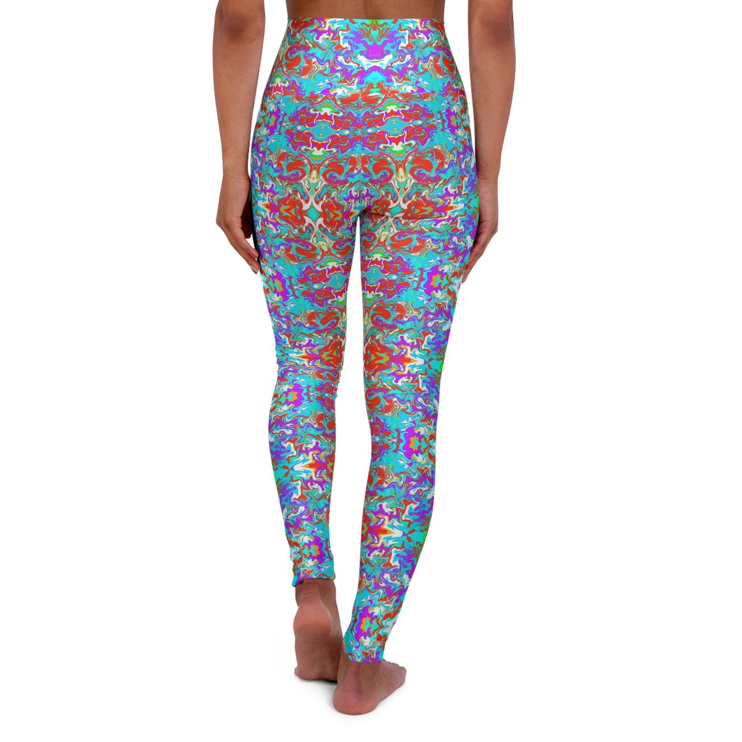 Boho Summer Garden High Waisted Yoga Leggings