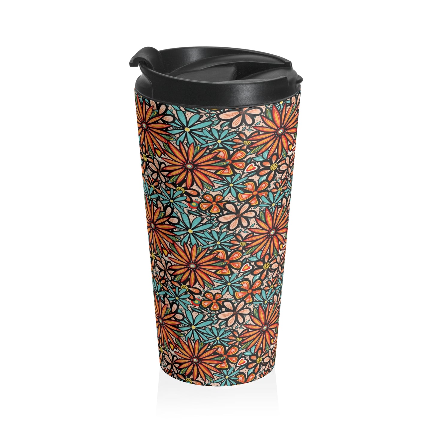 Flower Power Stainless Steel Travel Mug