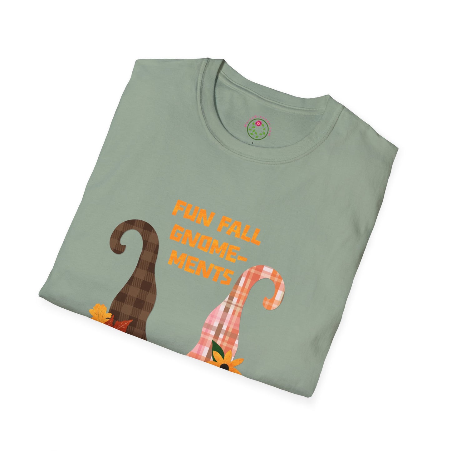 Fun Fall Gnome-ments Collage Softstyle T-Shirt