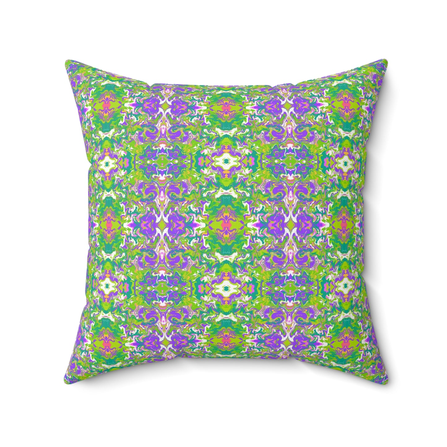 Boho Spring Garden Spun Polyester Square Pillow