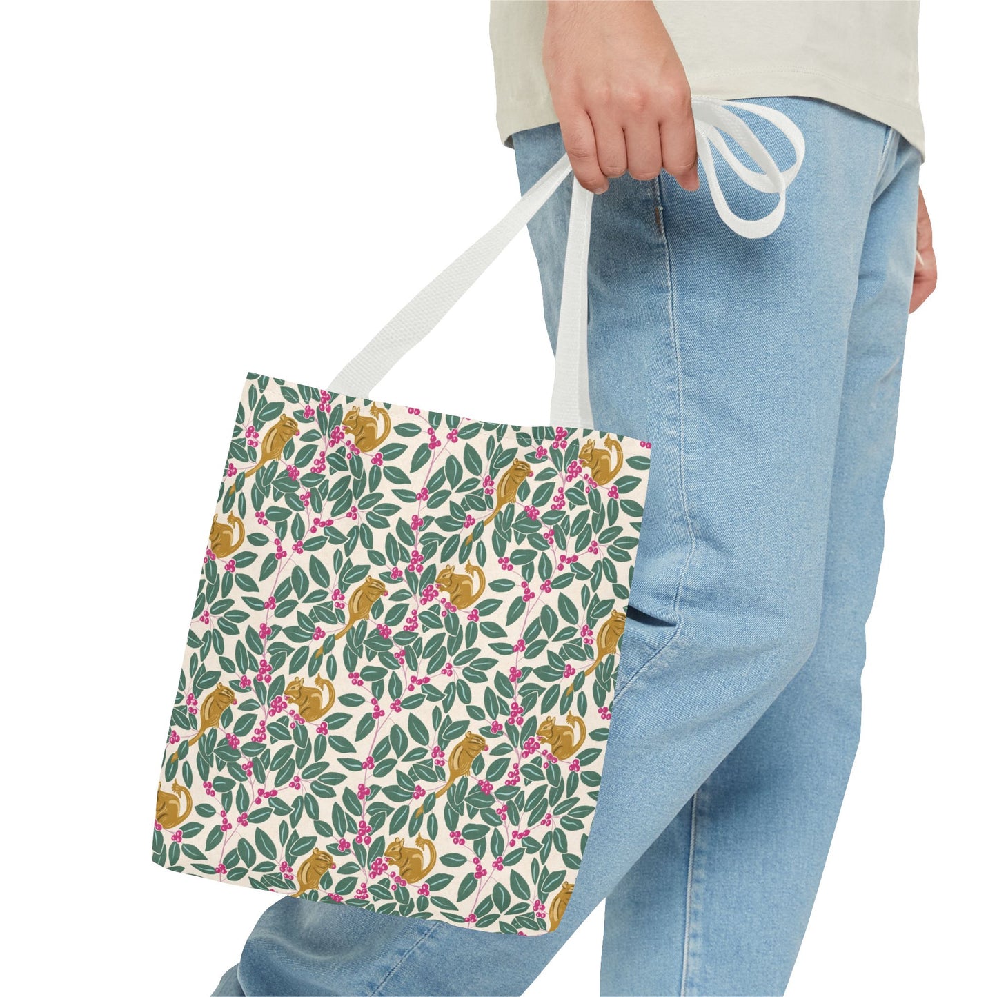 Wintergreen and Chipmunks Tote Bag