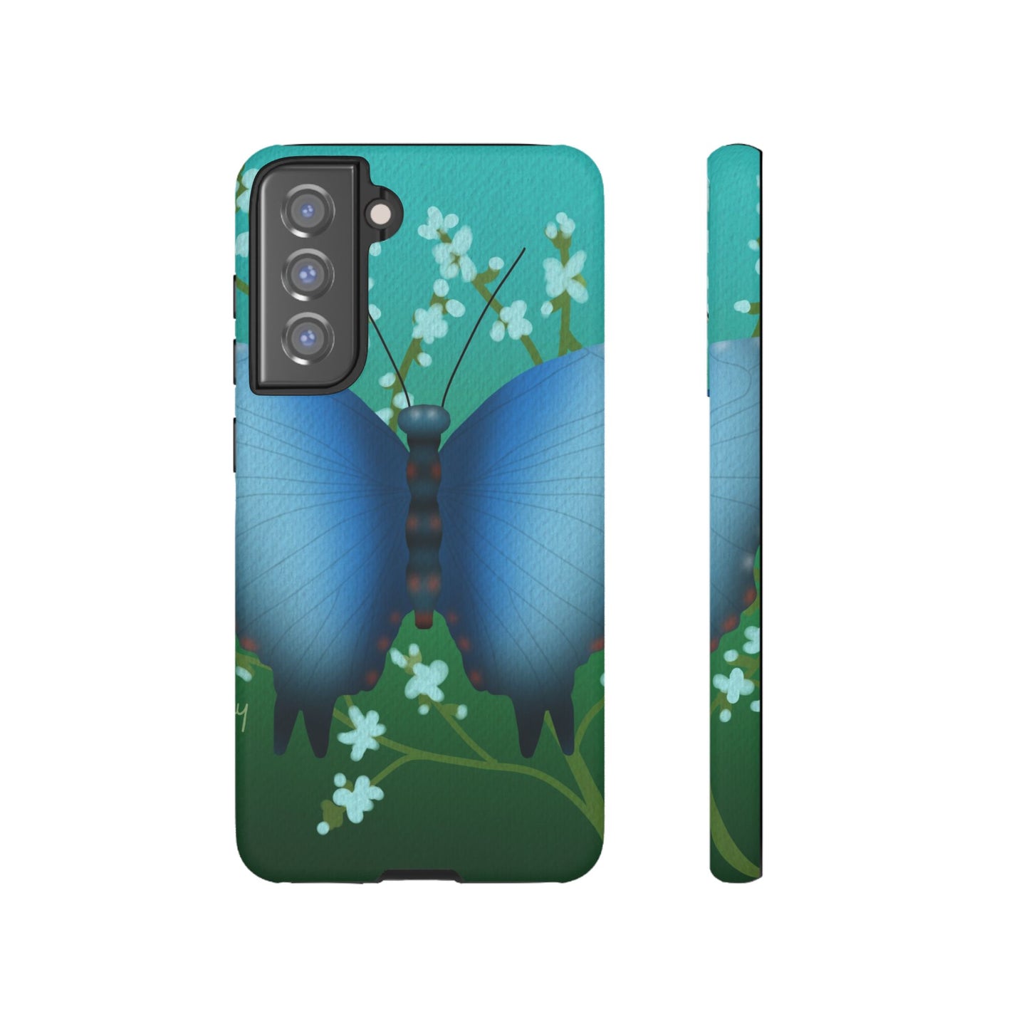 Blue Butterfly Tough Phone Case