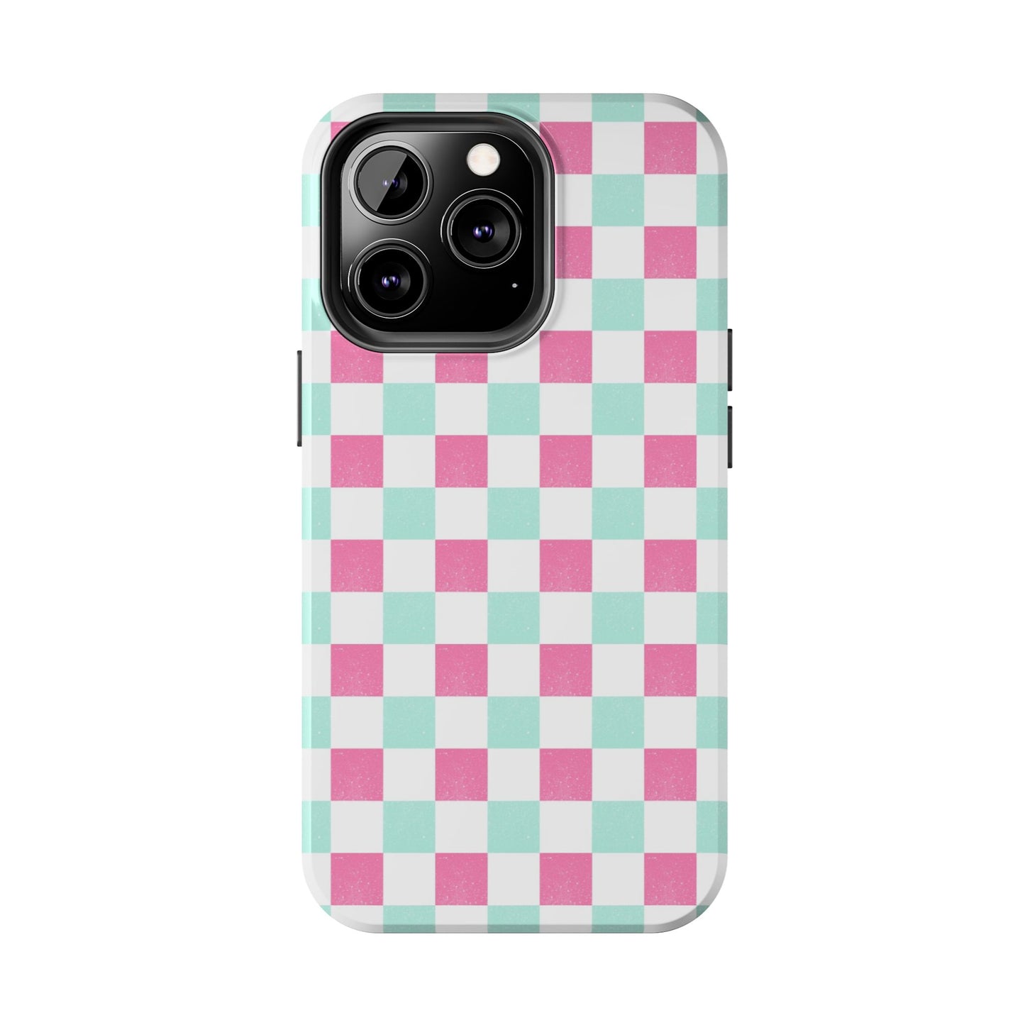 Pastel Christmas Checks Tough Phone Cases