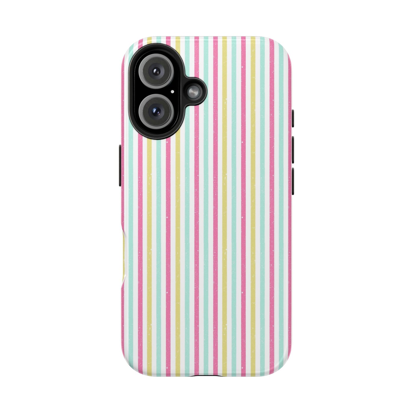 Pastel Stripes on White Tough Phone Cases