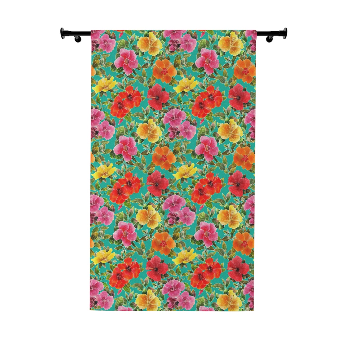 Hibiscus Garden Window Curtains (1 Piece)