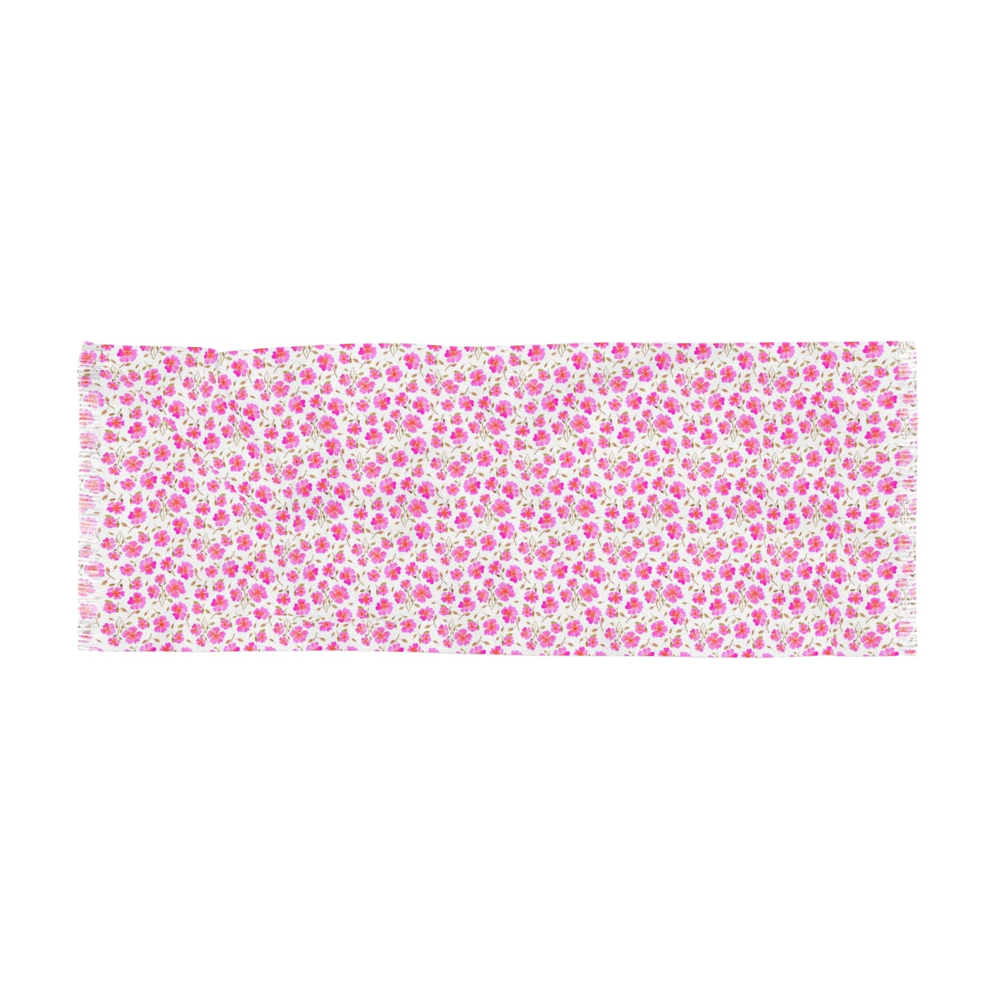 Hot Pink Wild Roses Light Scarf