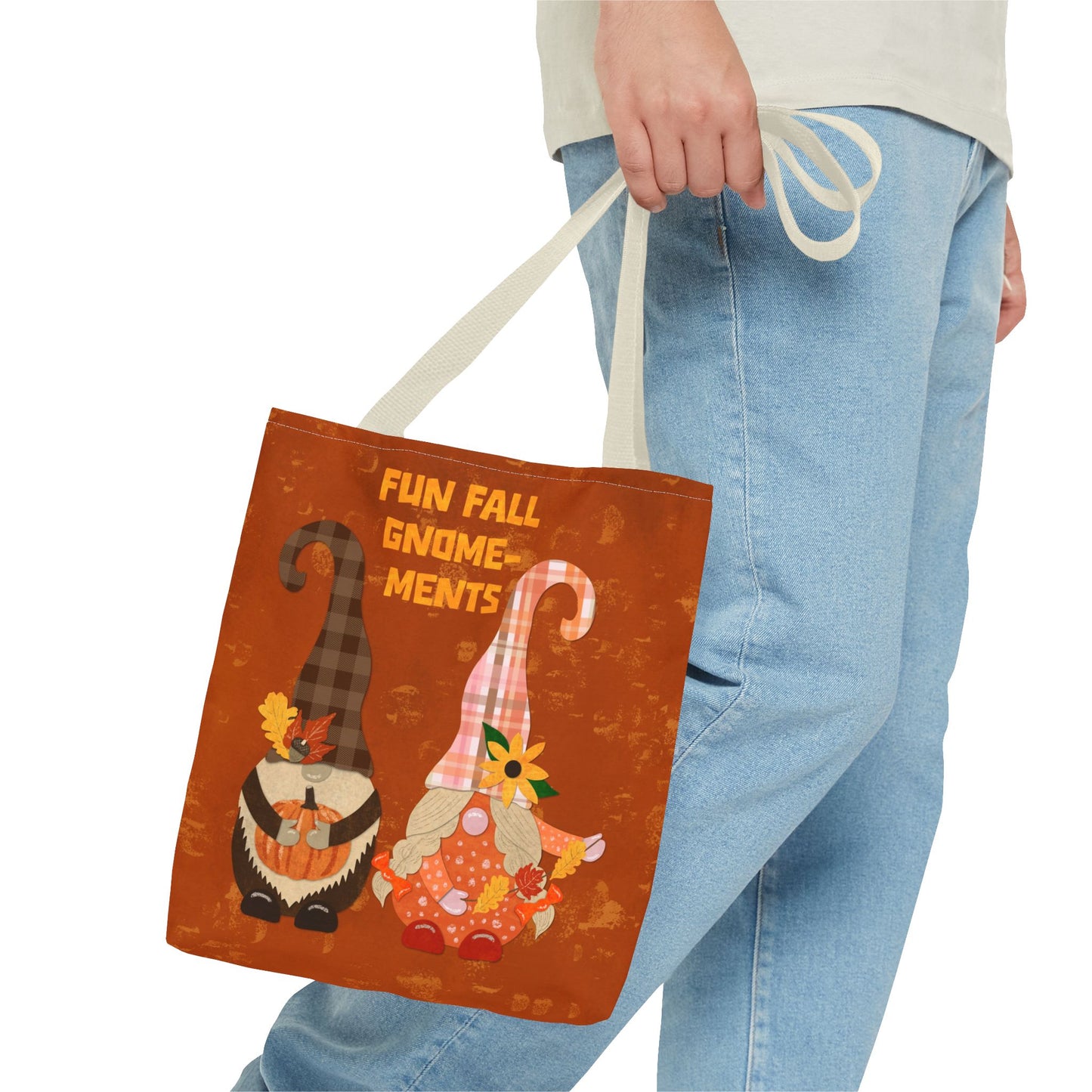 Fun Fall Gnome-ments Collage Tote Bag