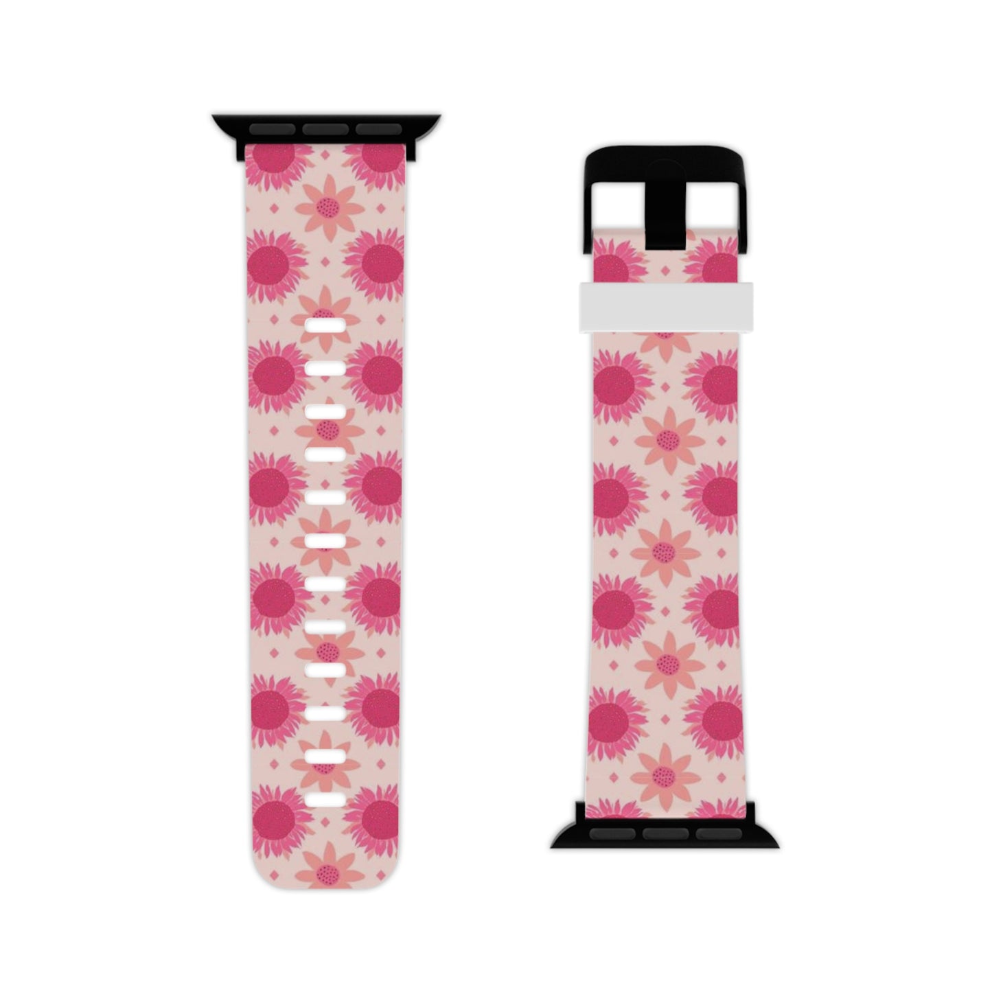 Retro Pink Sunflowers Watch Band for Apple Watch