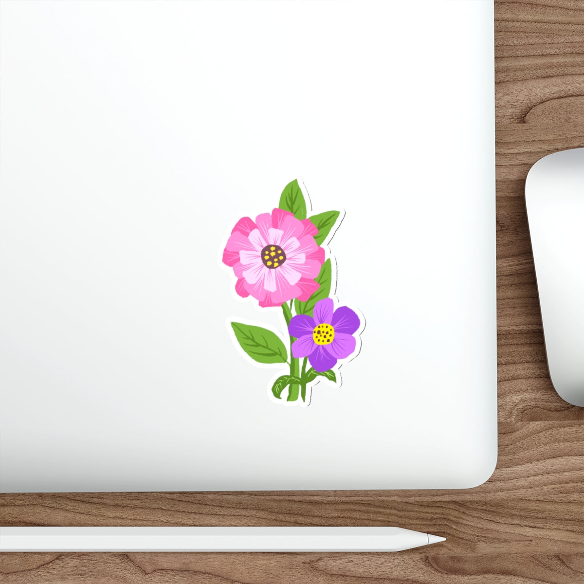 Pink and Purple Daisies Die Cut Sticker