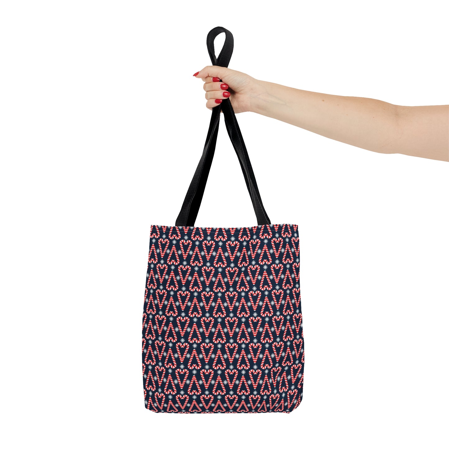 Candy Cane Hearts Tote Bag