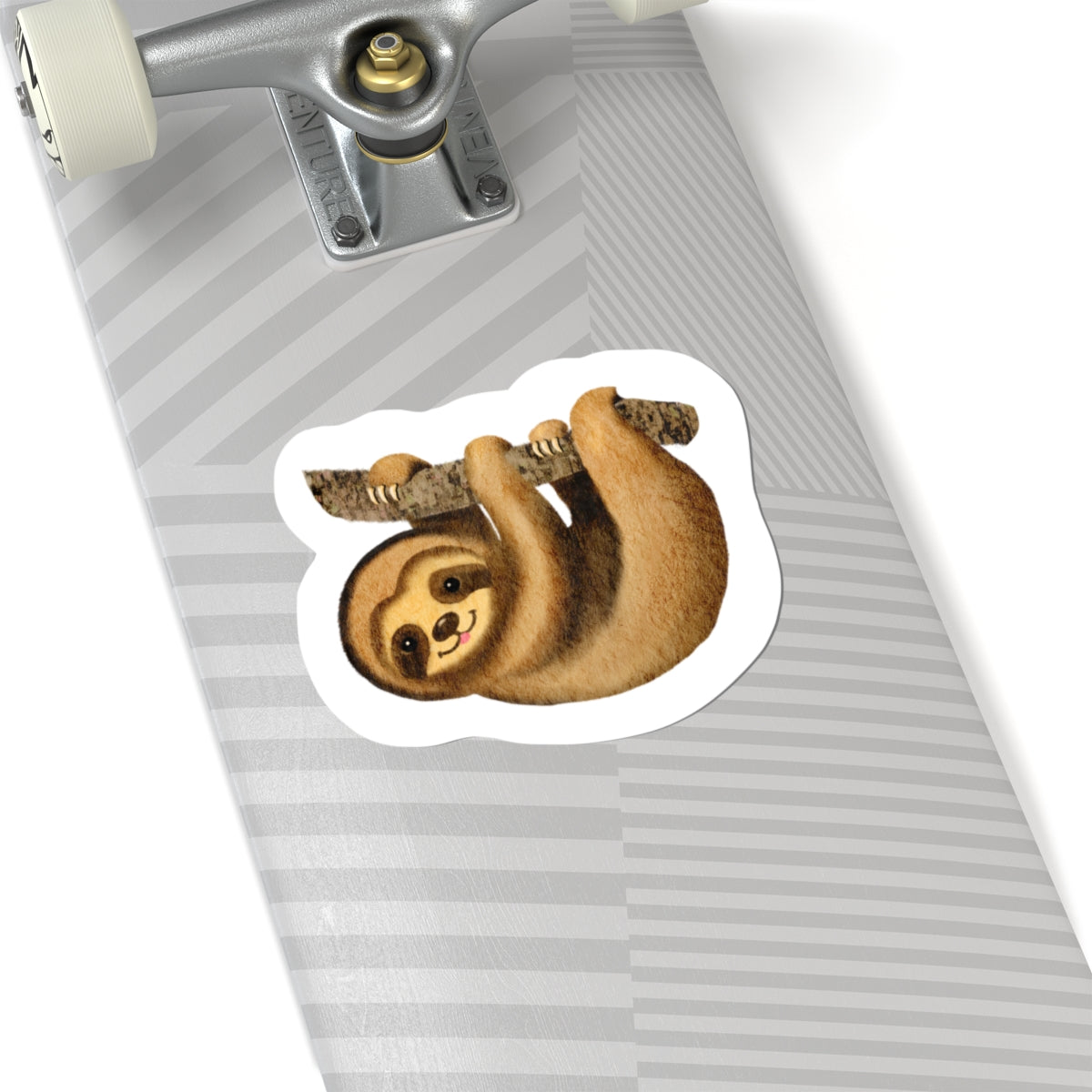Cute Hanging Sloth Sticker — Waterproof Kiss-Cut Decal for Laptops & Water Bottles