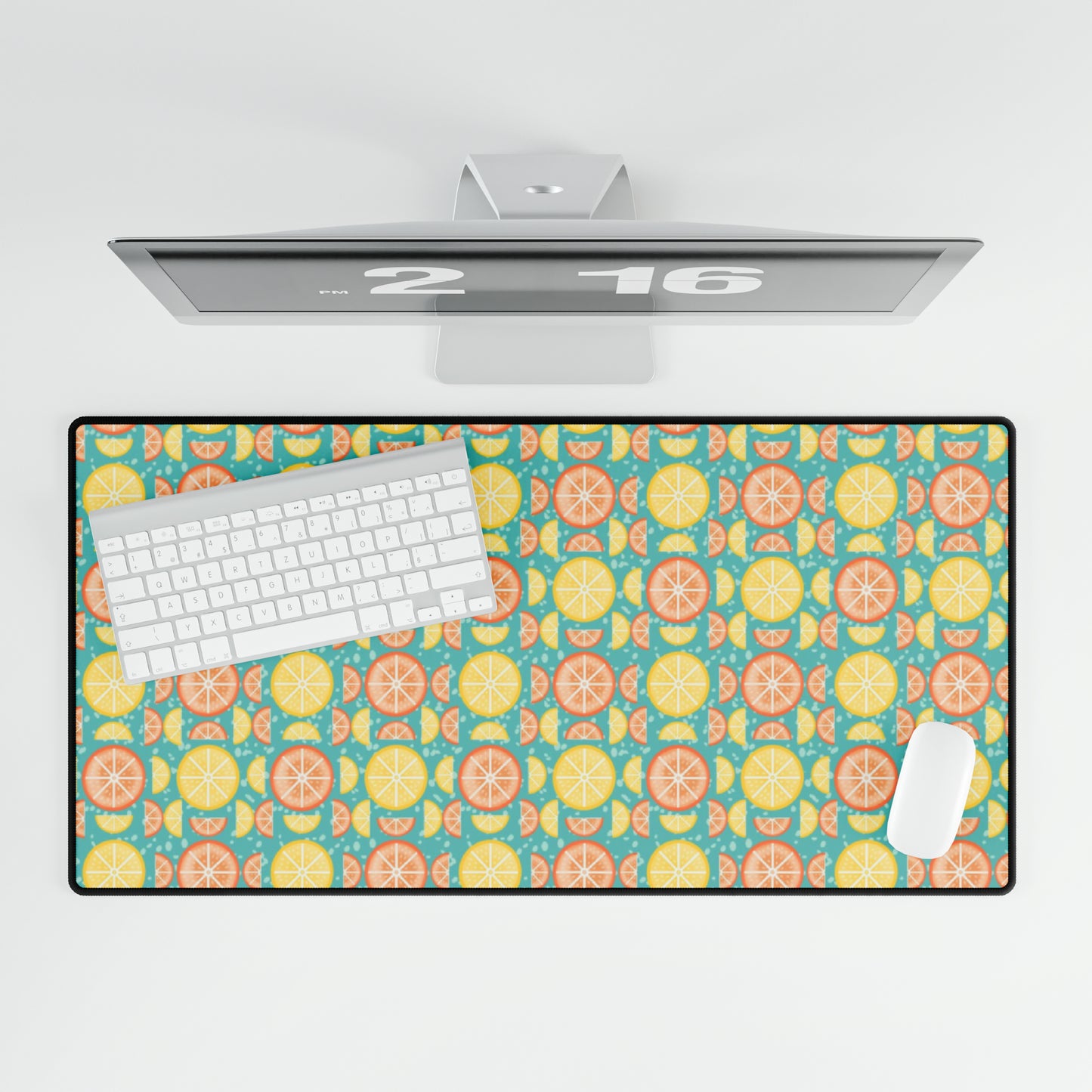 Citrus Slices Geometric Desk Mat