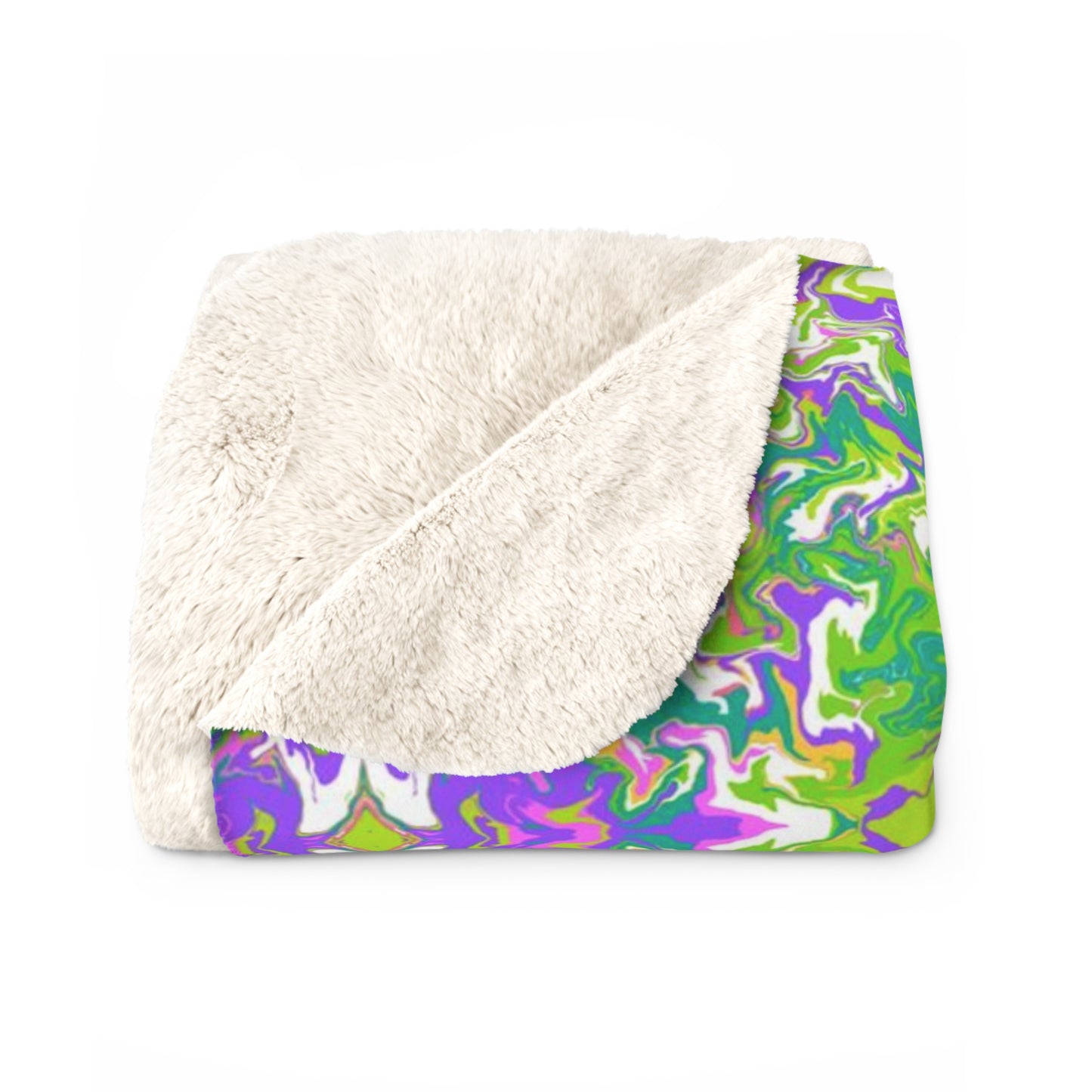 Boho Spring Garden Sherpa Fleece Blanket