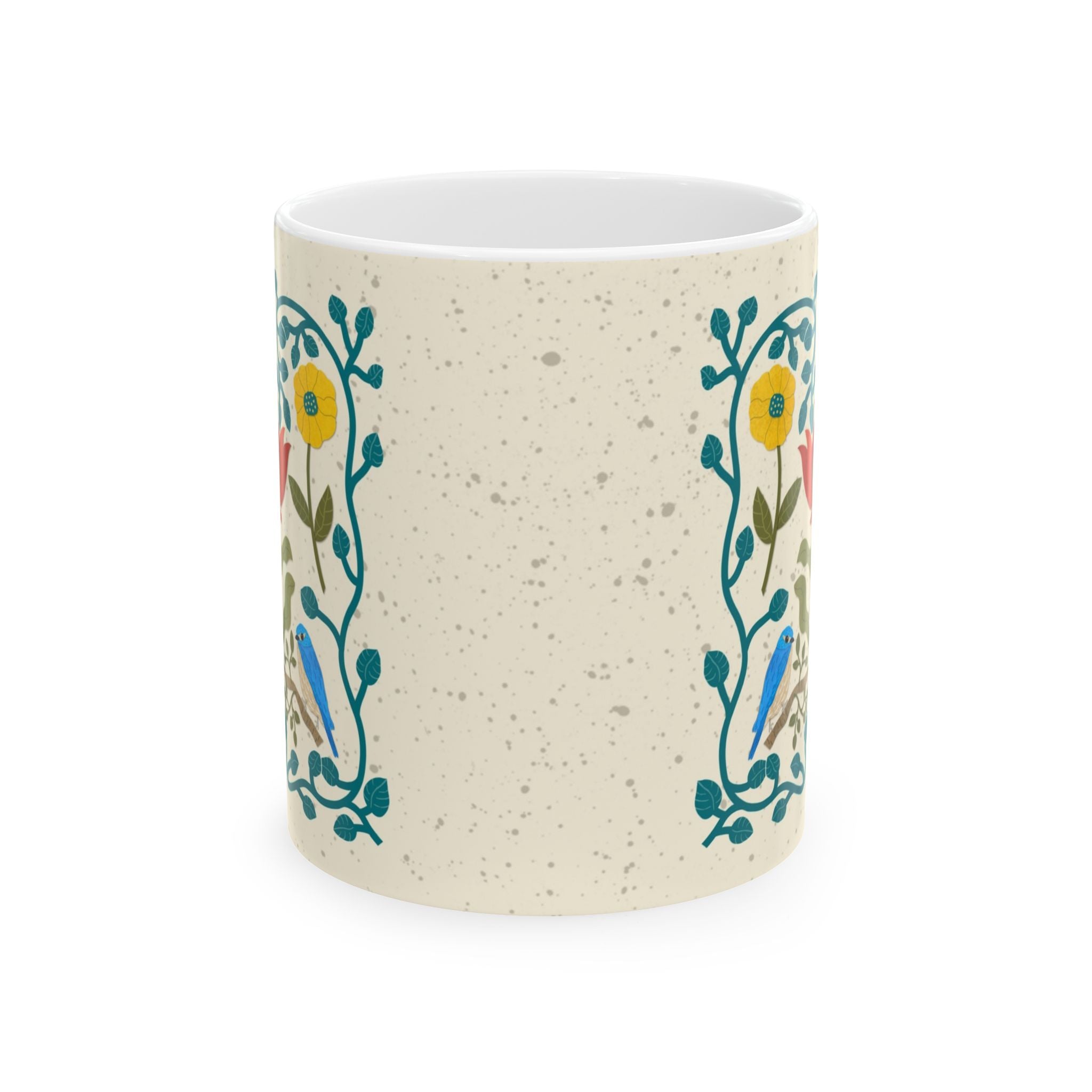 Marcy Brennan Scandi Birds and Flowers Mug