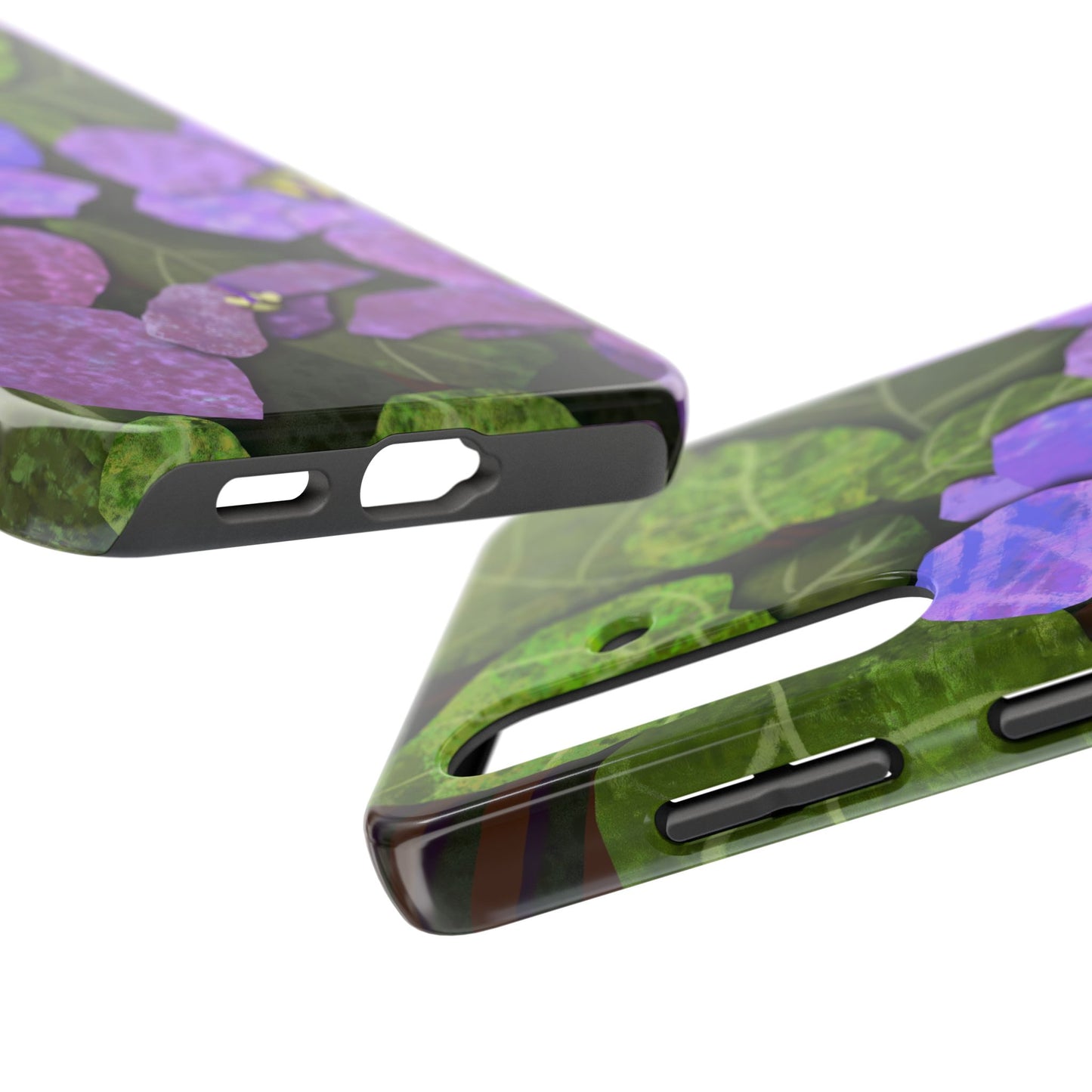 African Violets Collage Art Tough Phone Cases