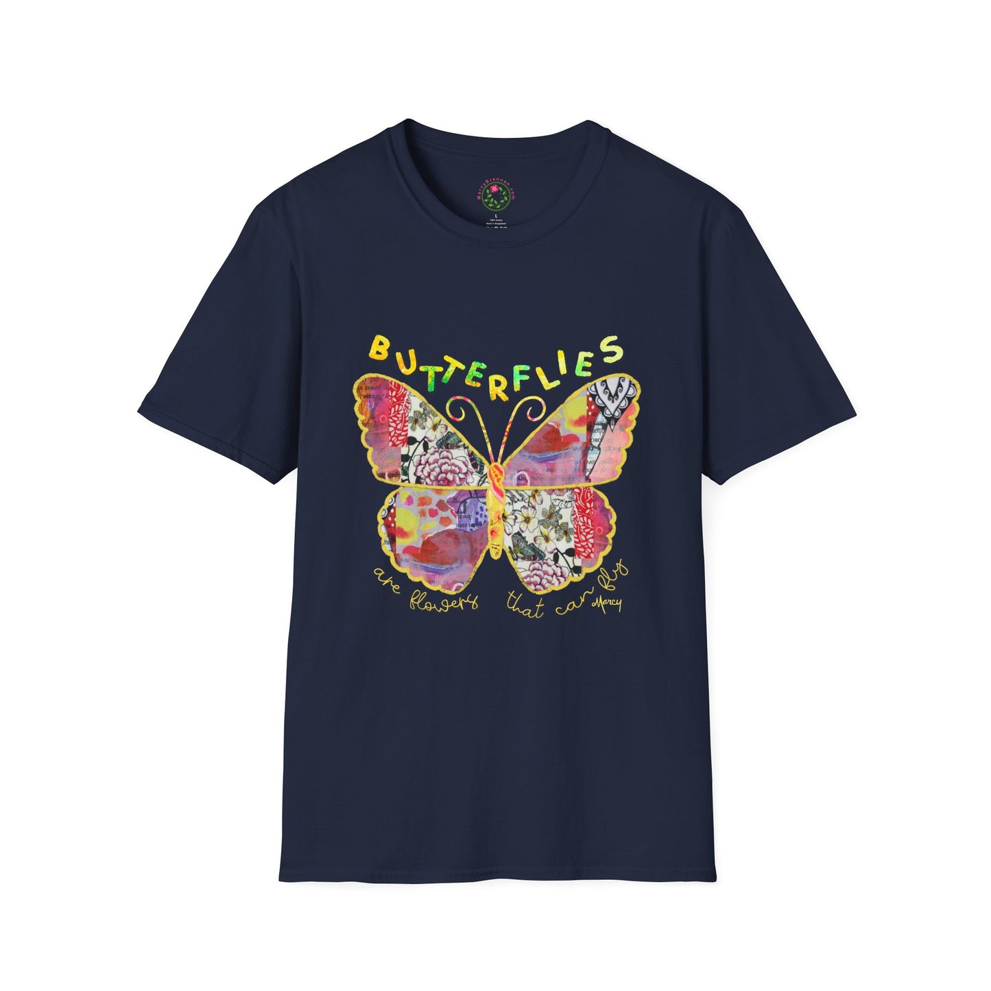 Boho Butterfly Collage Collage Softstyle T-Shirt