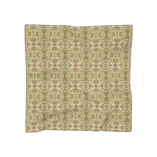 Boho Tea Garden Square Poly Scarf