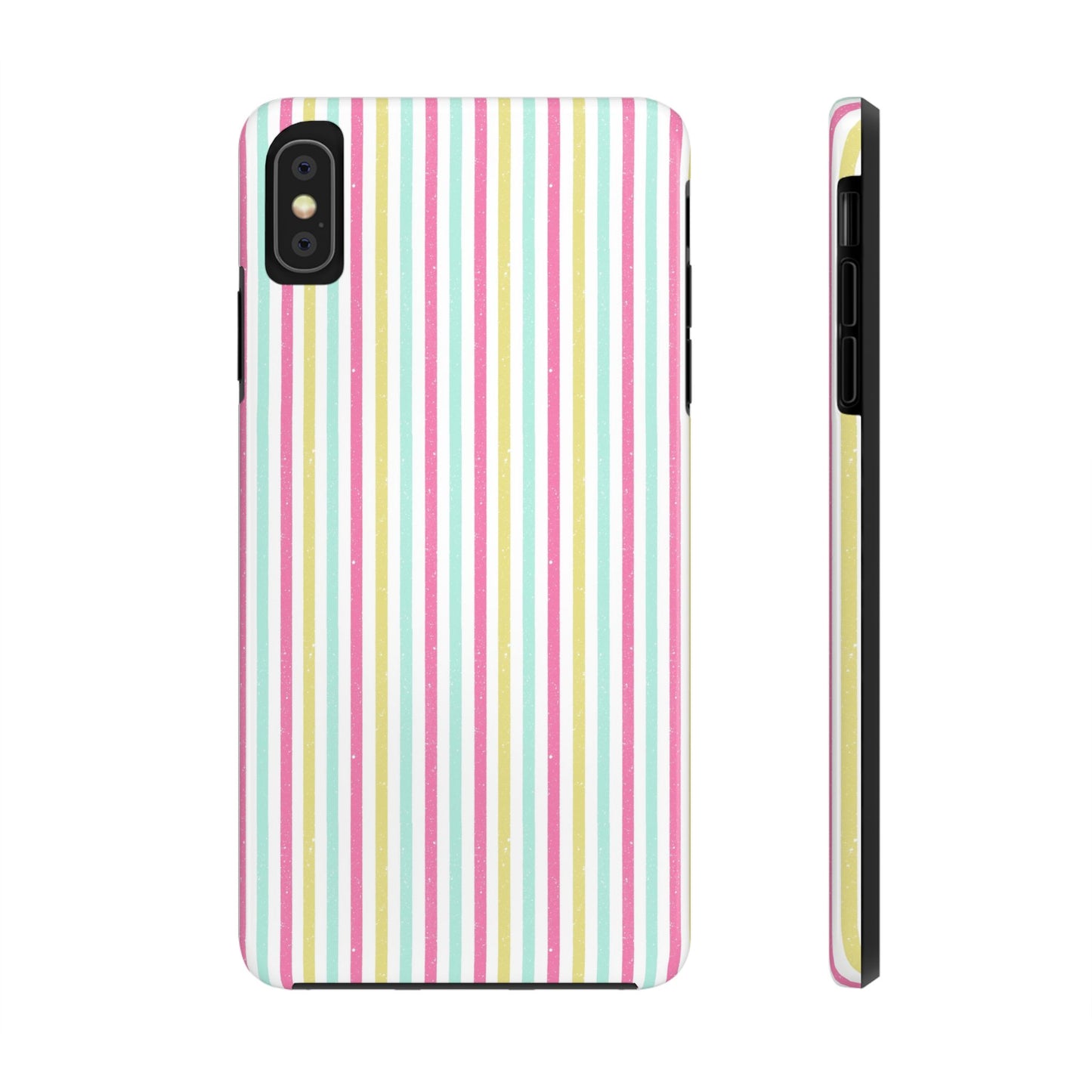 Pastel Stripes on White Tough Phone Cases