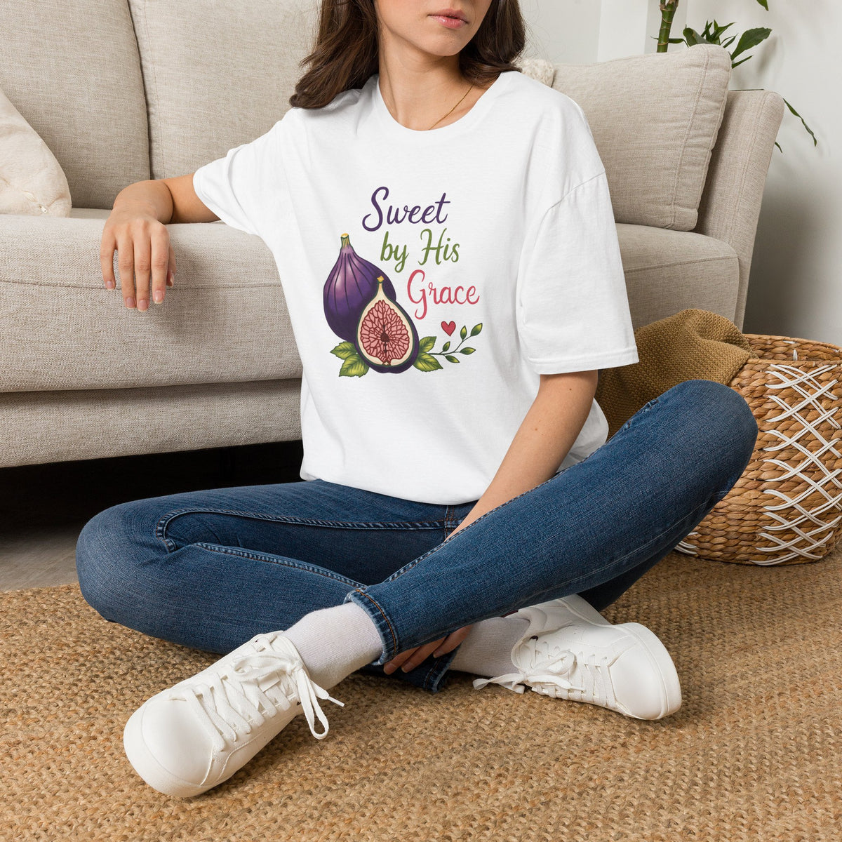 Sweet by His Grace T-Shirt — Christian Fig Illustration