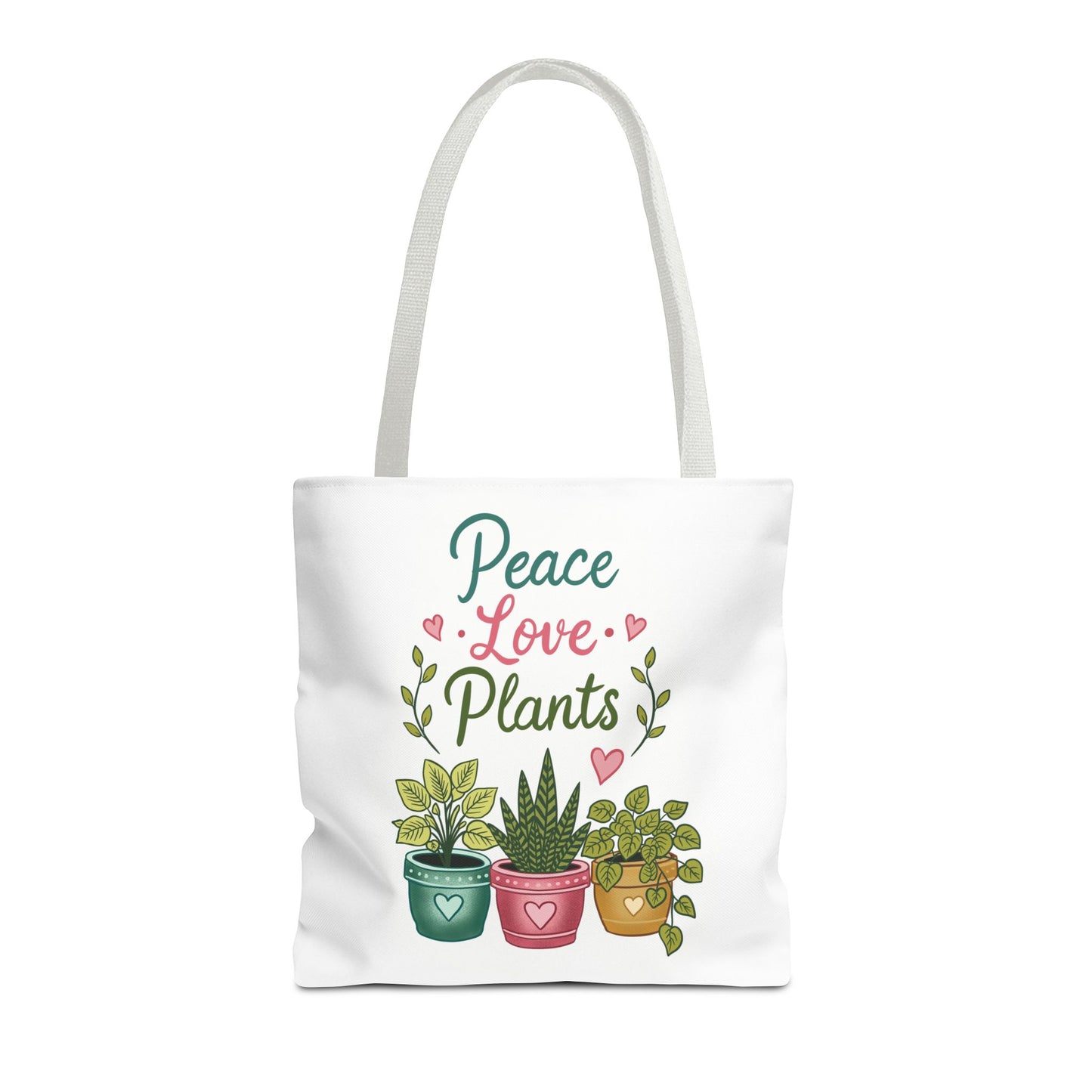 Peace Love Plants Tote Bag – Botanical Faith Canvas Shopper