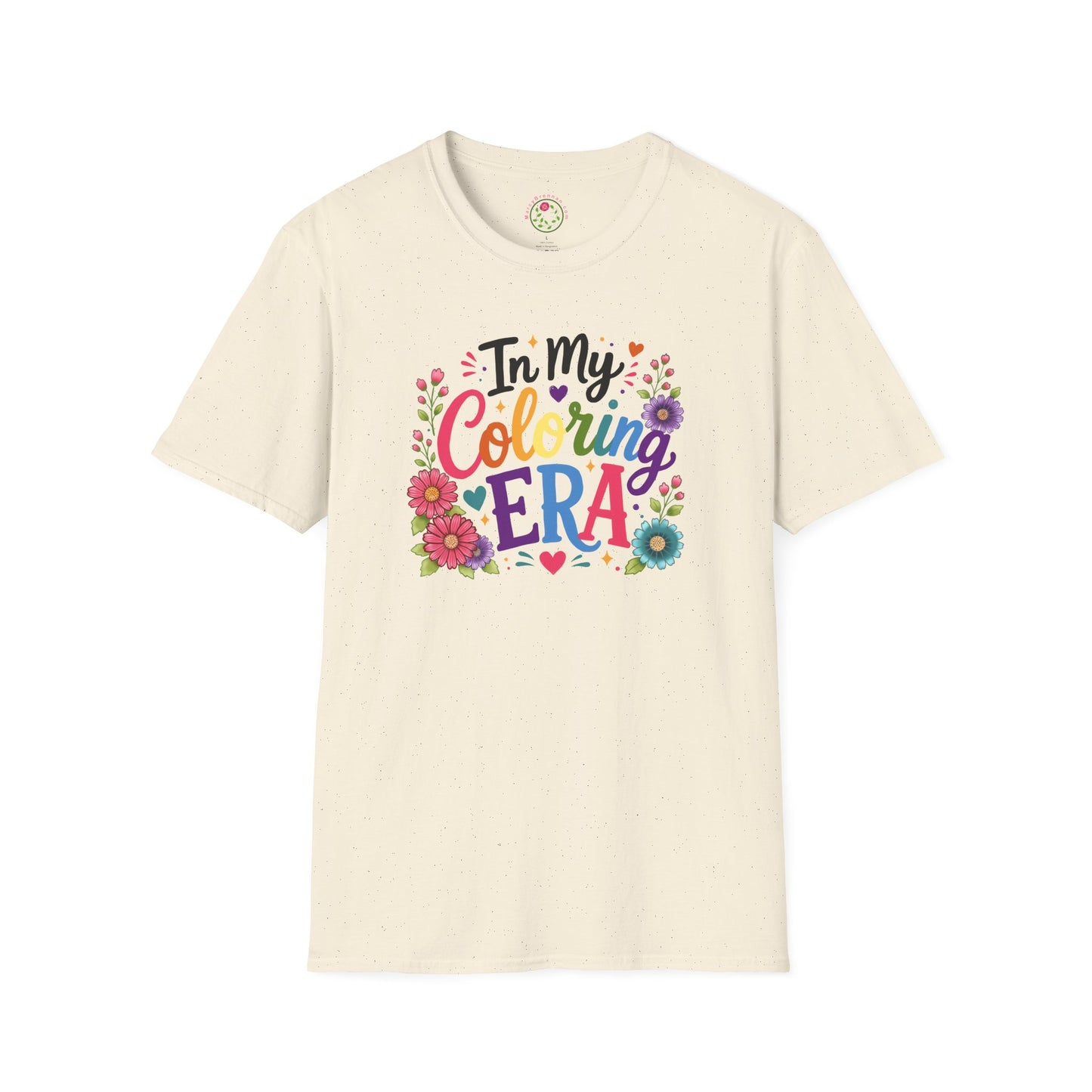 Colorful "In My Coloring Era" T-Shirt — Floral Rainbow Graphic Tee