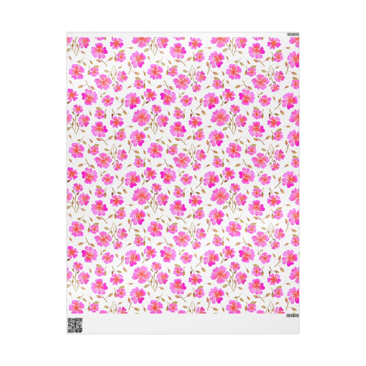 Hot Pink Wild Roses Wrapping Papers