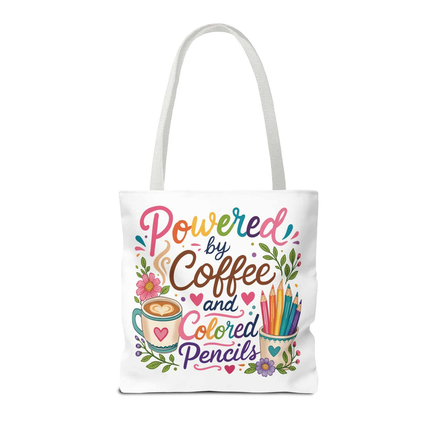 Powered by Coffee & Colored Pencils Tote Bag