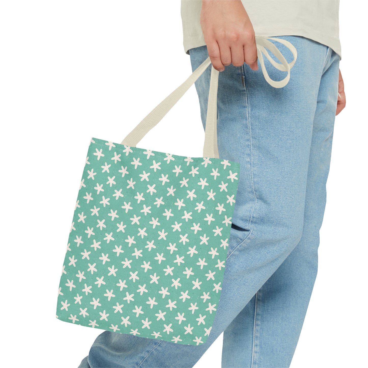 Starfish on Sea Green Tote Bag