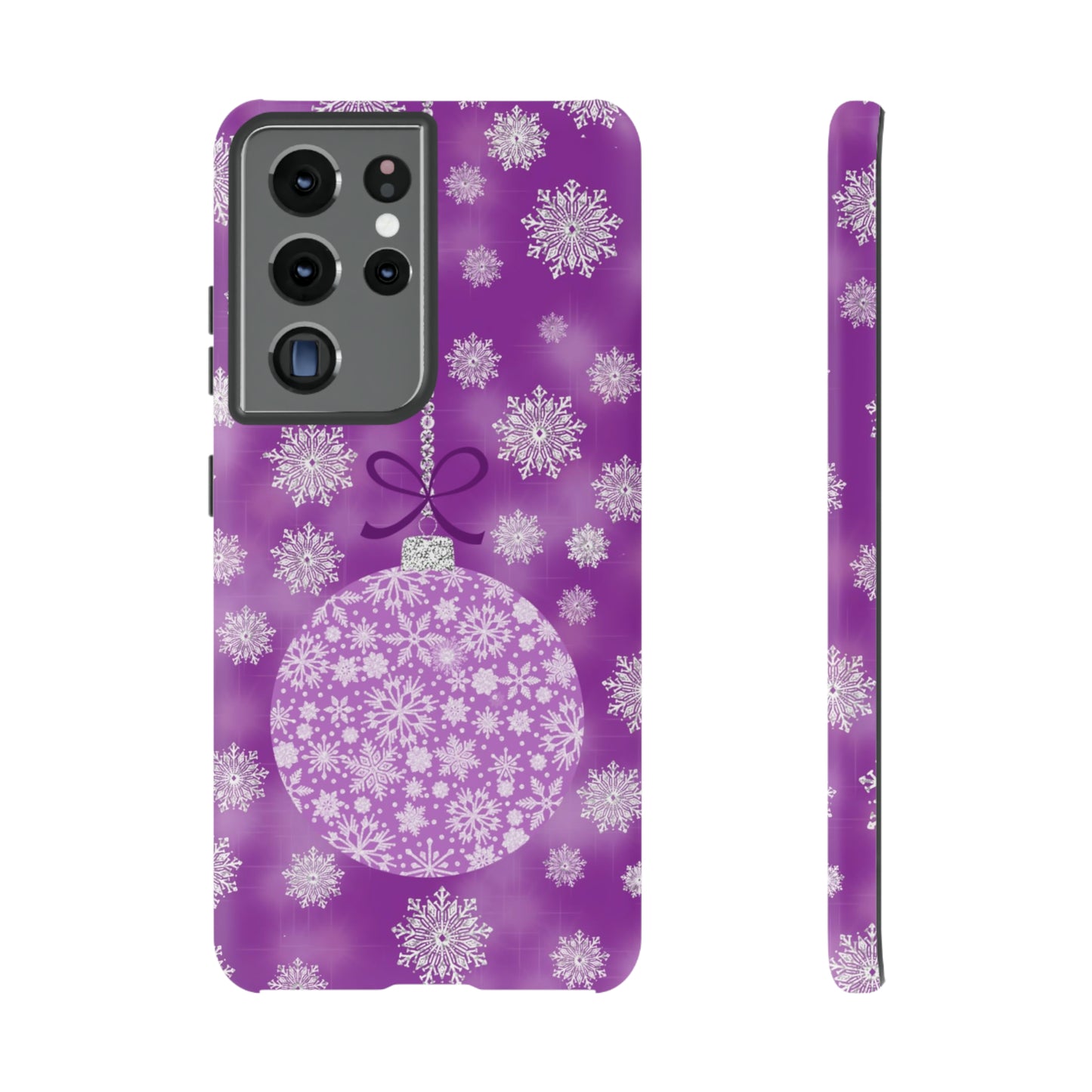 Glittering Snowflake Bauble in Purples Tough Cases