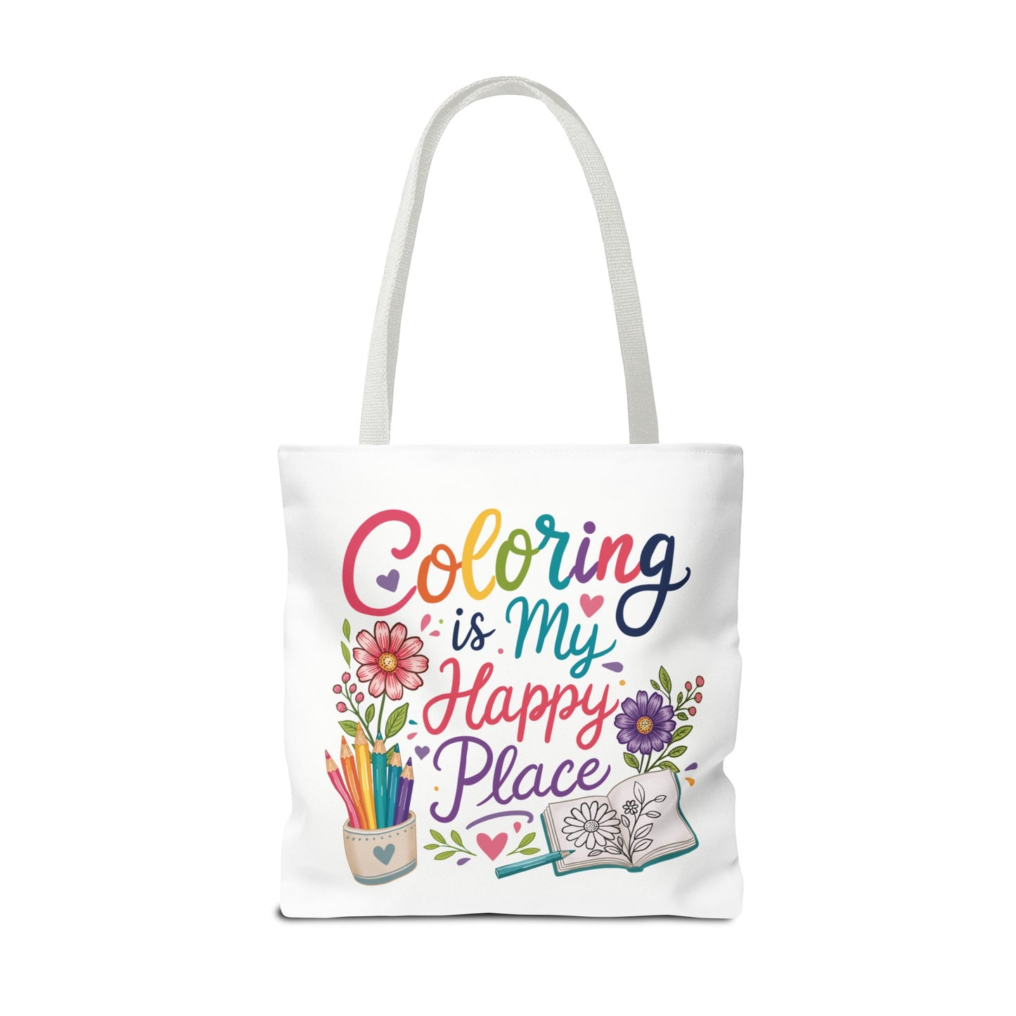 Coloring is My Happy Place Tote Bag