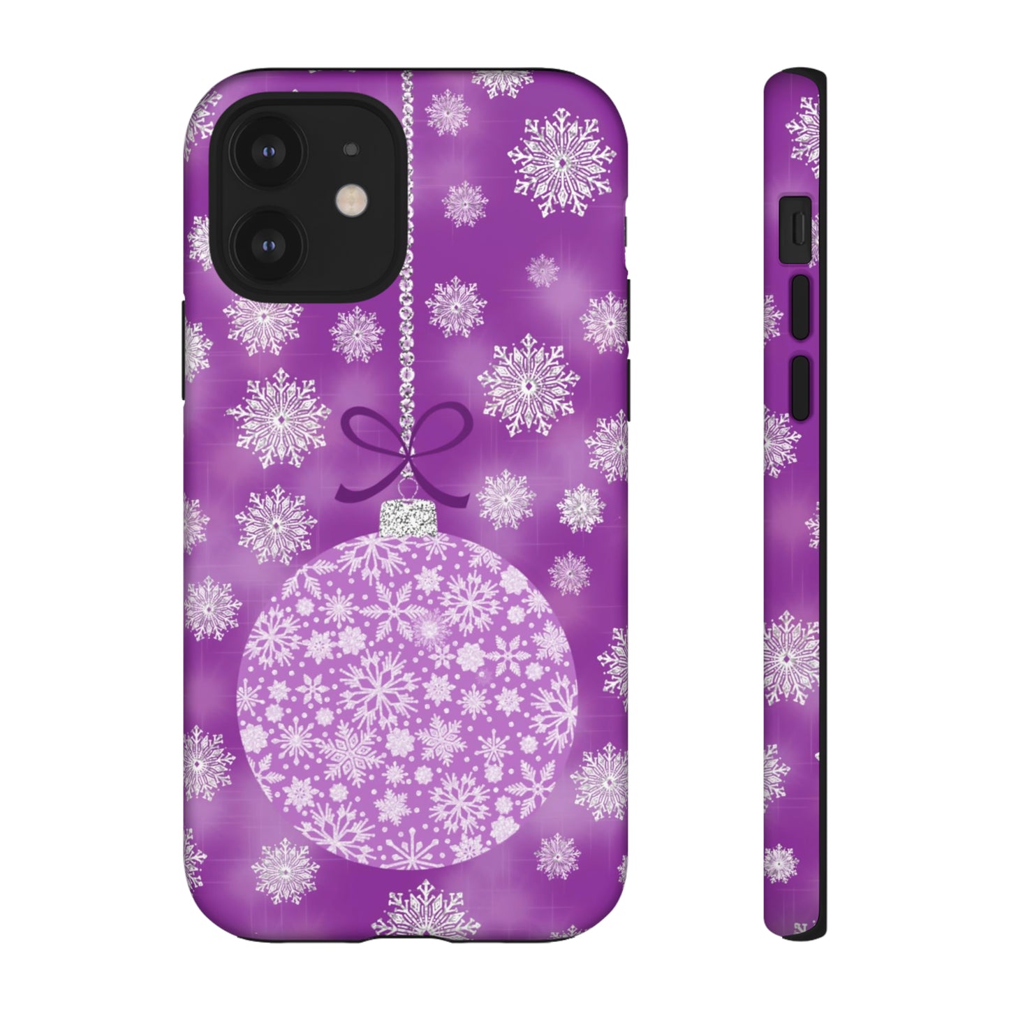 Glittering Snowflake Bauble in Purples Tough Cases