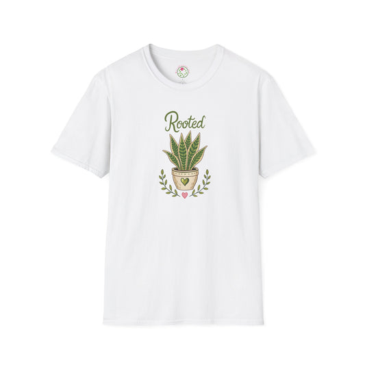 Rooted Plant T-Shirt — Potted Snake Plant Graphic Tee