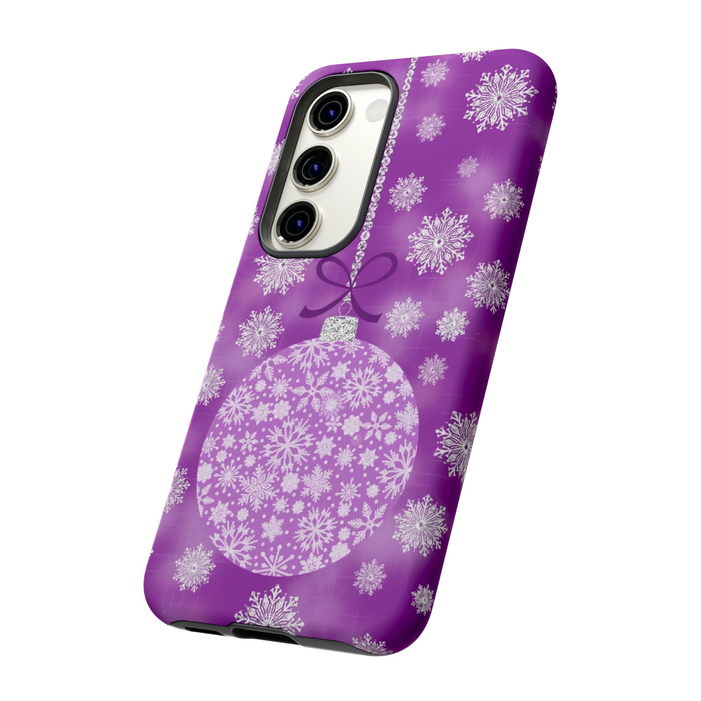 Glittering Snowflake Bauble in Purples Tough Cases