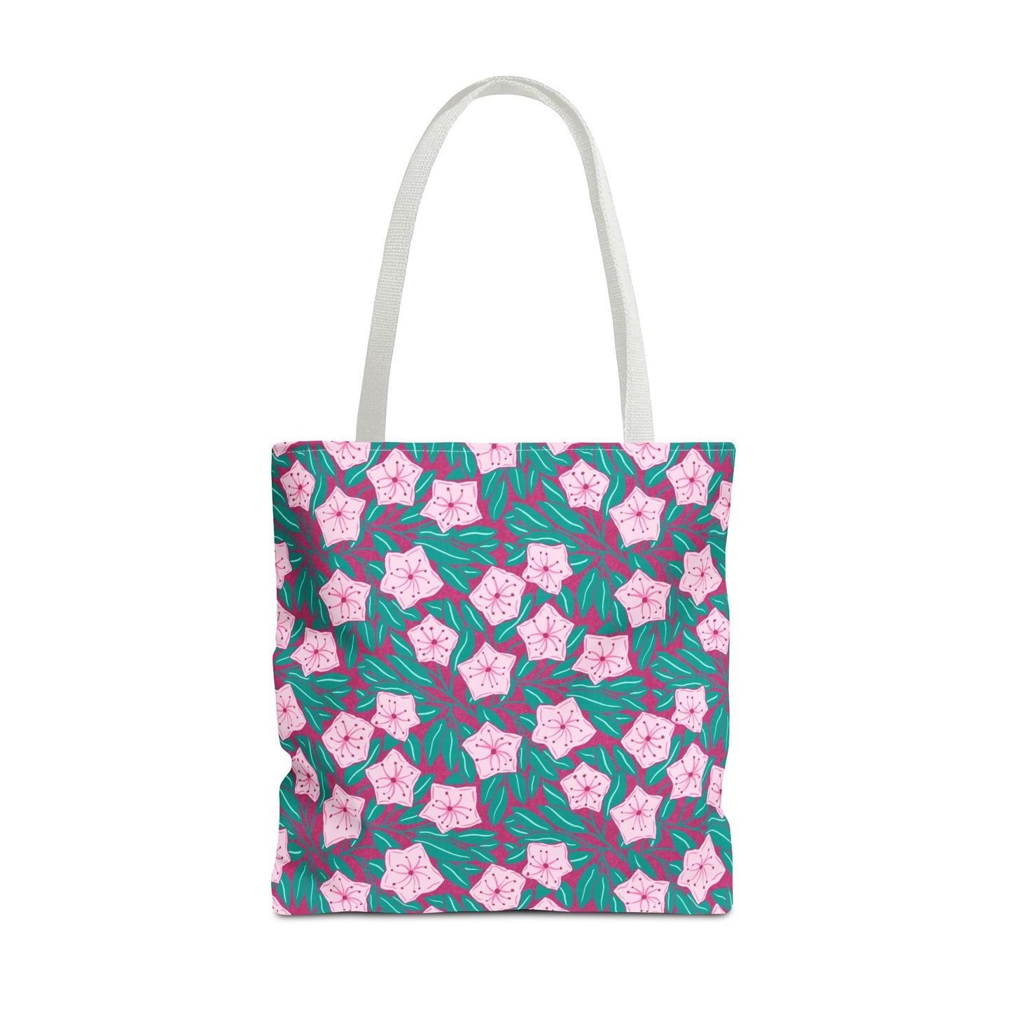 Pink Mountain Laurel Blossoms  All-Over Print Tote Bag