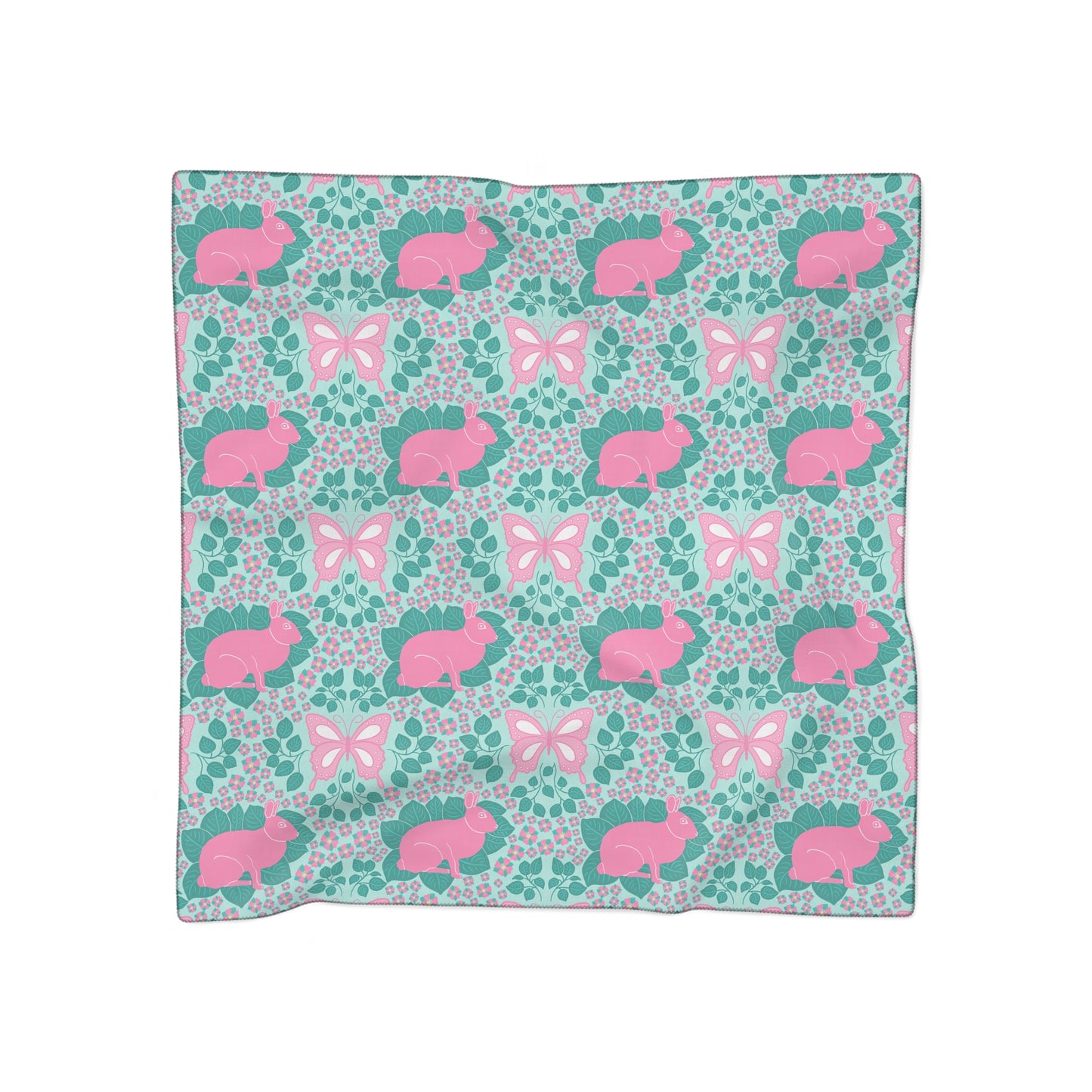 Bunnies & Butterflies Square Scarf