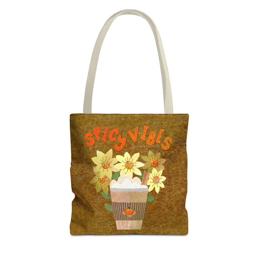 Spicy Vibes Latte Collage Tote Bag