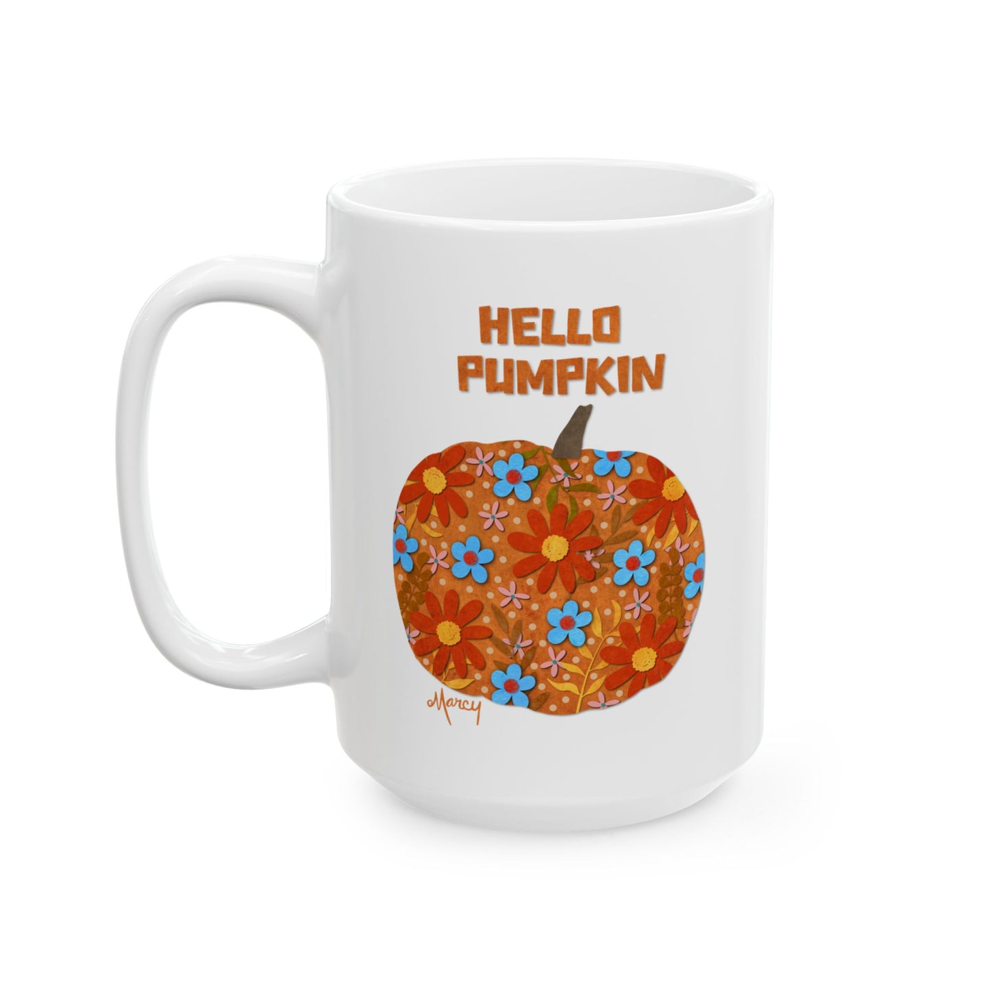 Hello Pumpkin Collage Ceramic Mug 11oz & 15oz