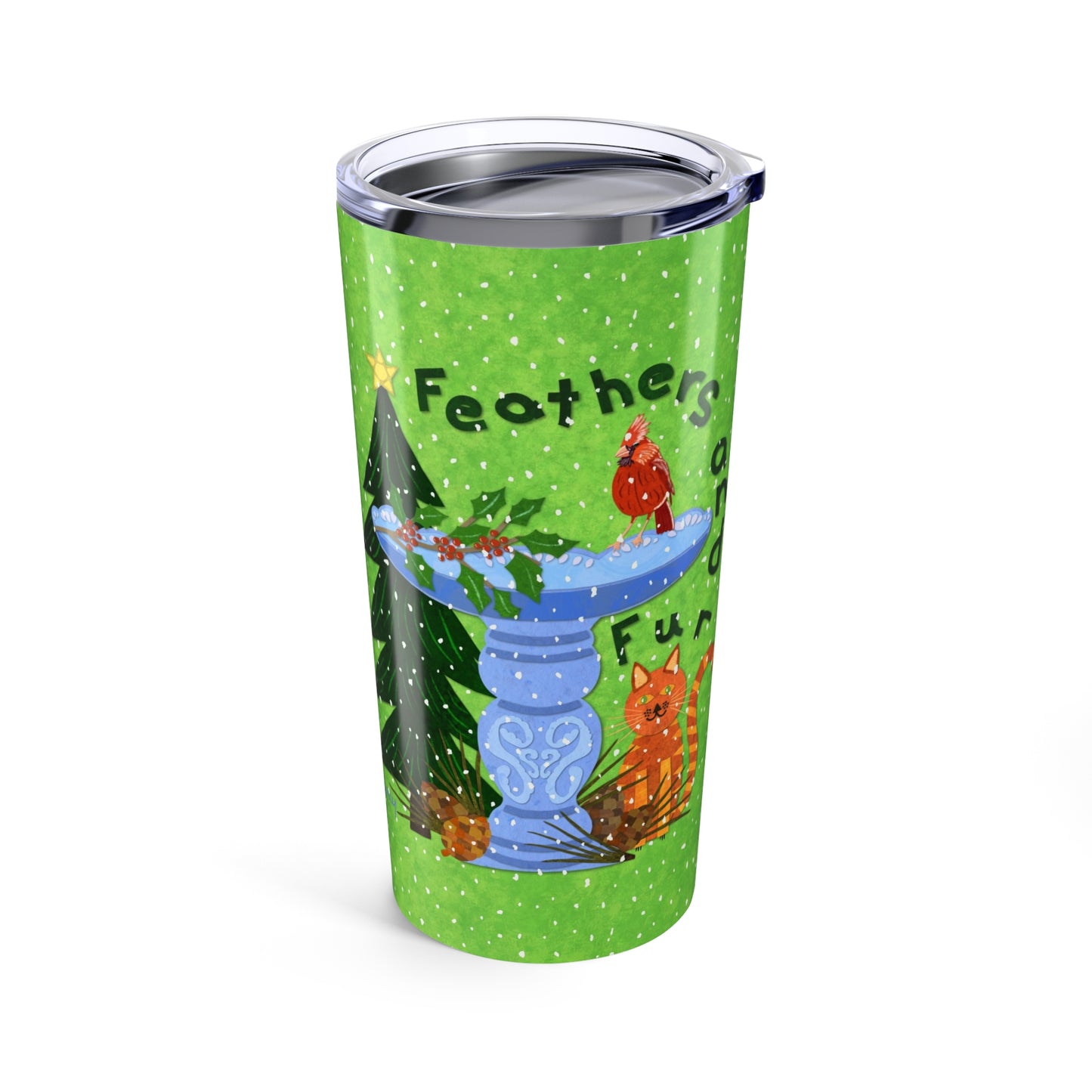 Feathers and Fur Collage Tumbler